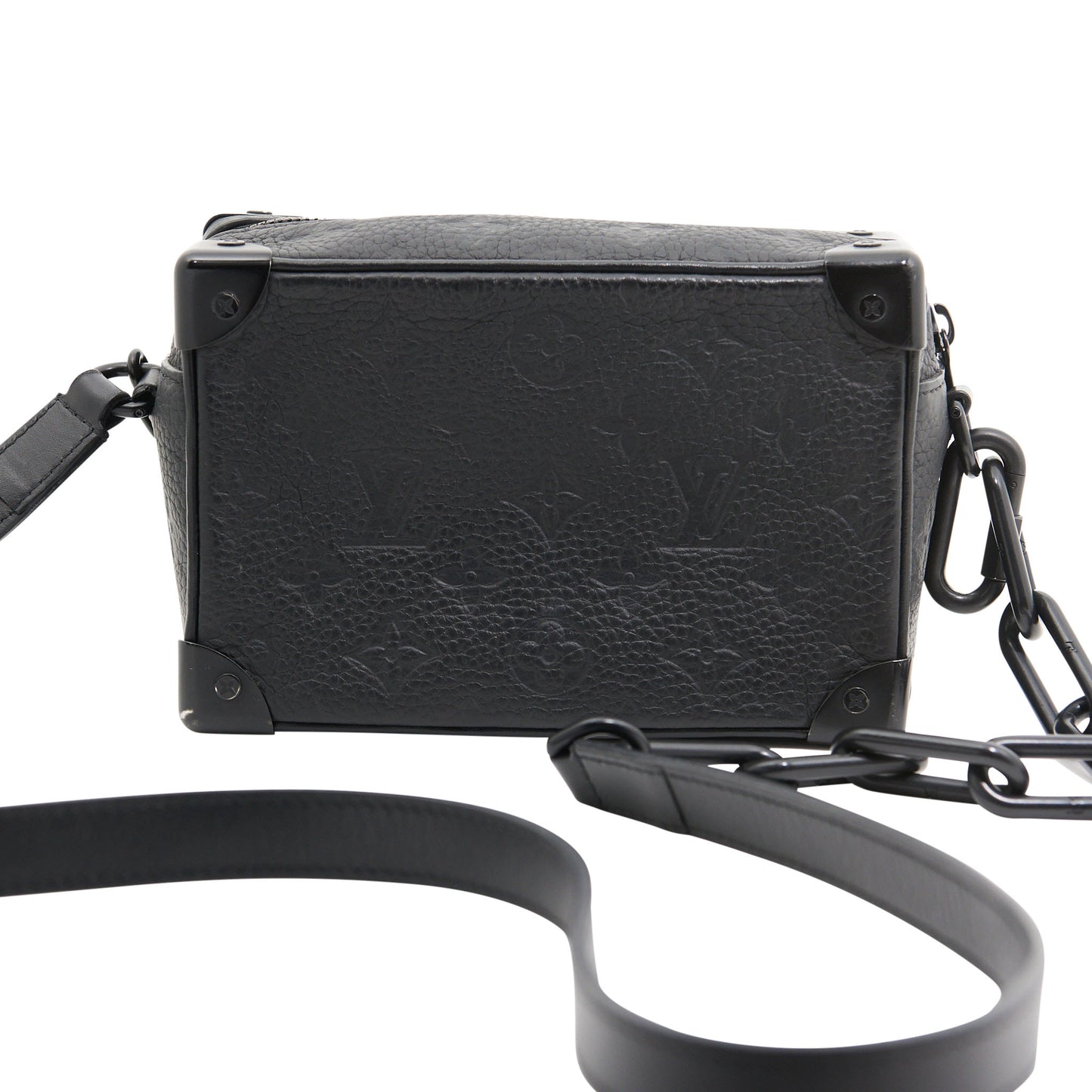 Louis Vuitton Leather Soft Trunk in Black BHW