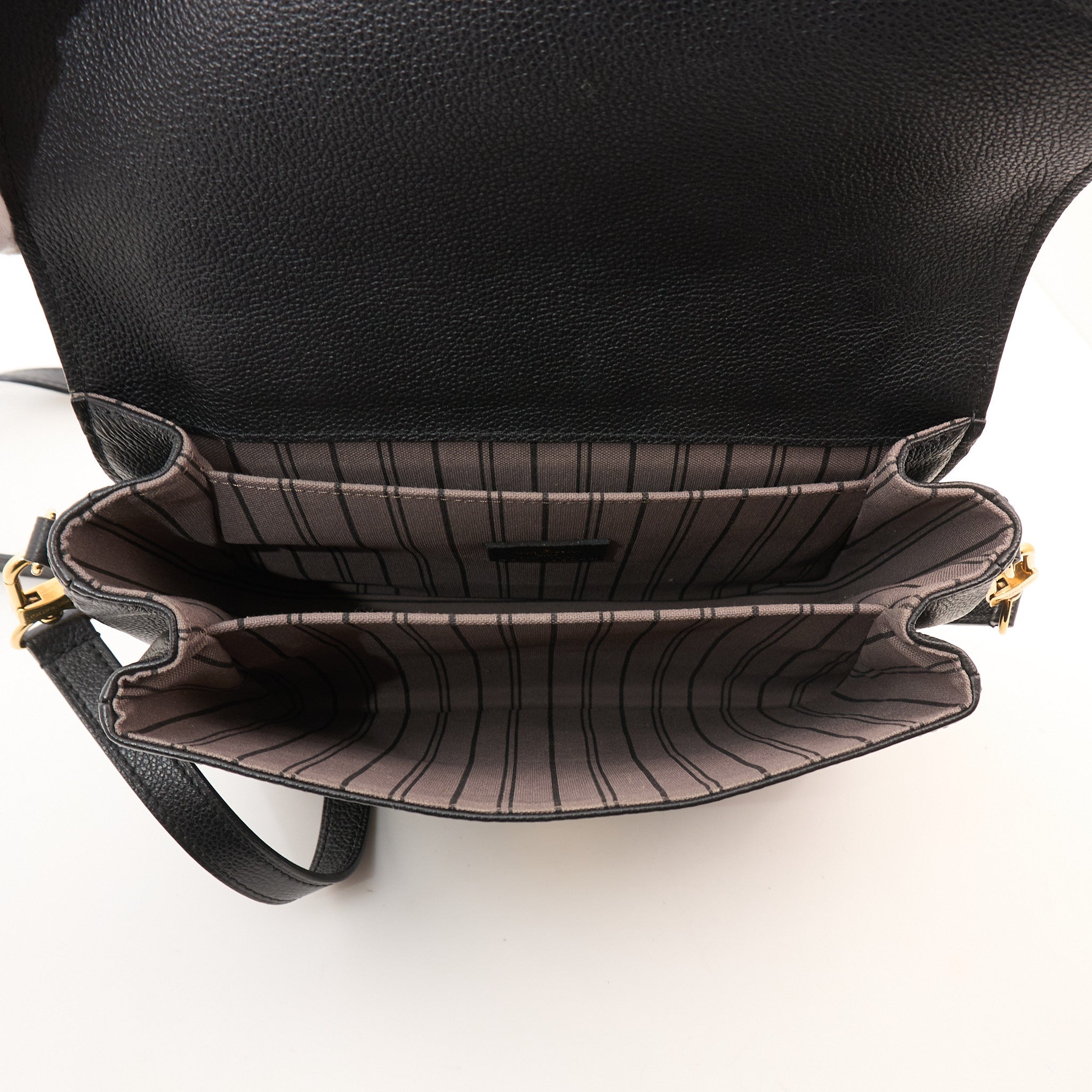 Louis Vuitton Pochette Metis Black Empreinte Leather Bag