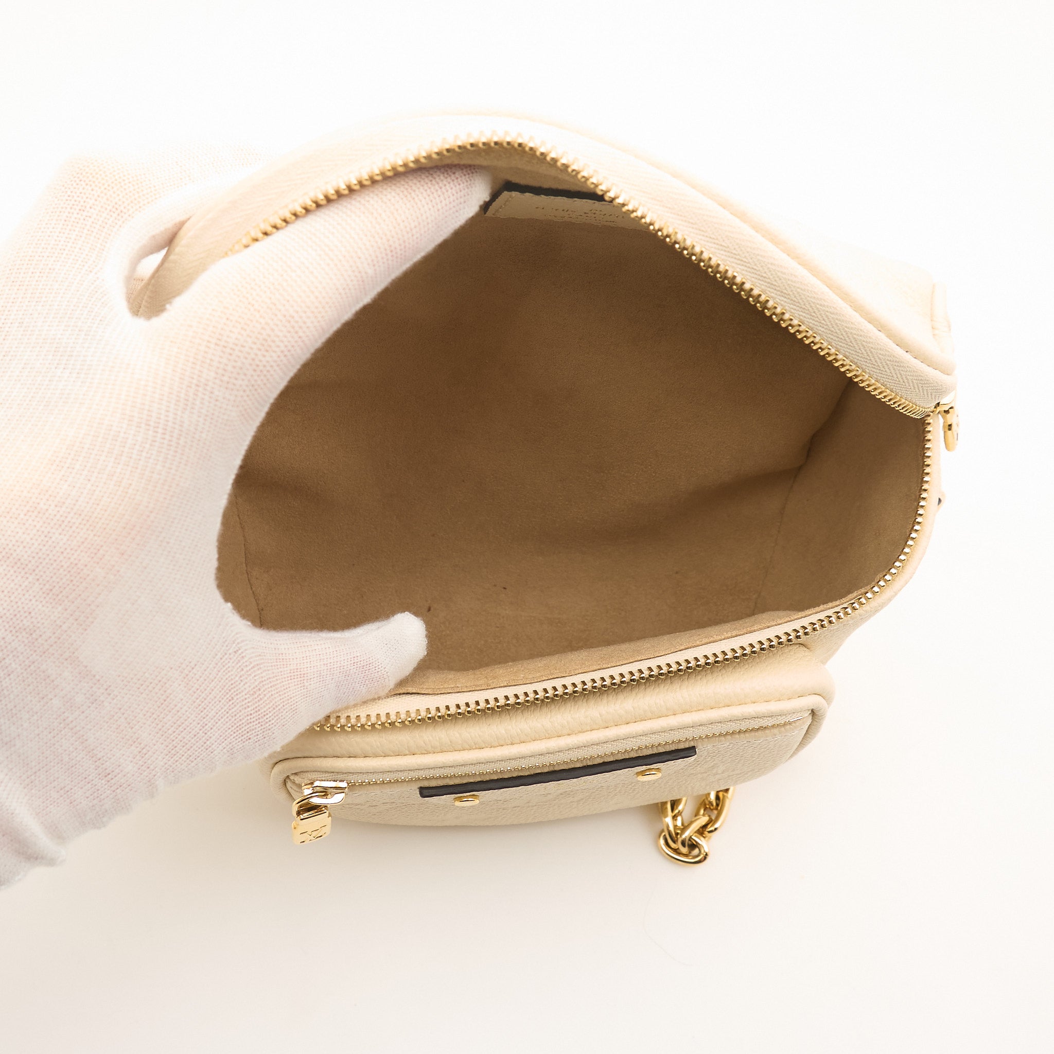 Louis Vuitton Mini Bumbag in Cream Monogram Empreinte leather