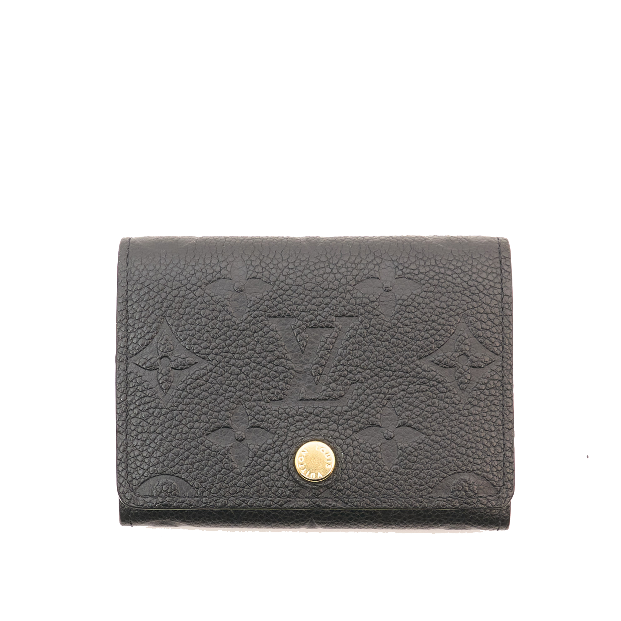 Louis Vuitton Monogram Empreinte Leather Card Holder in Black
