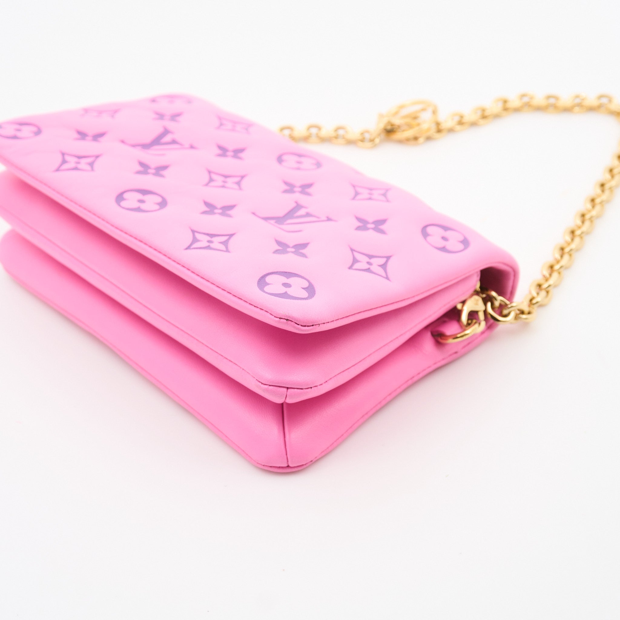 Louis Vuitton Monogram Pochette Coussin Rose Violet