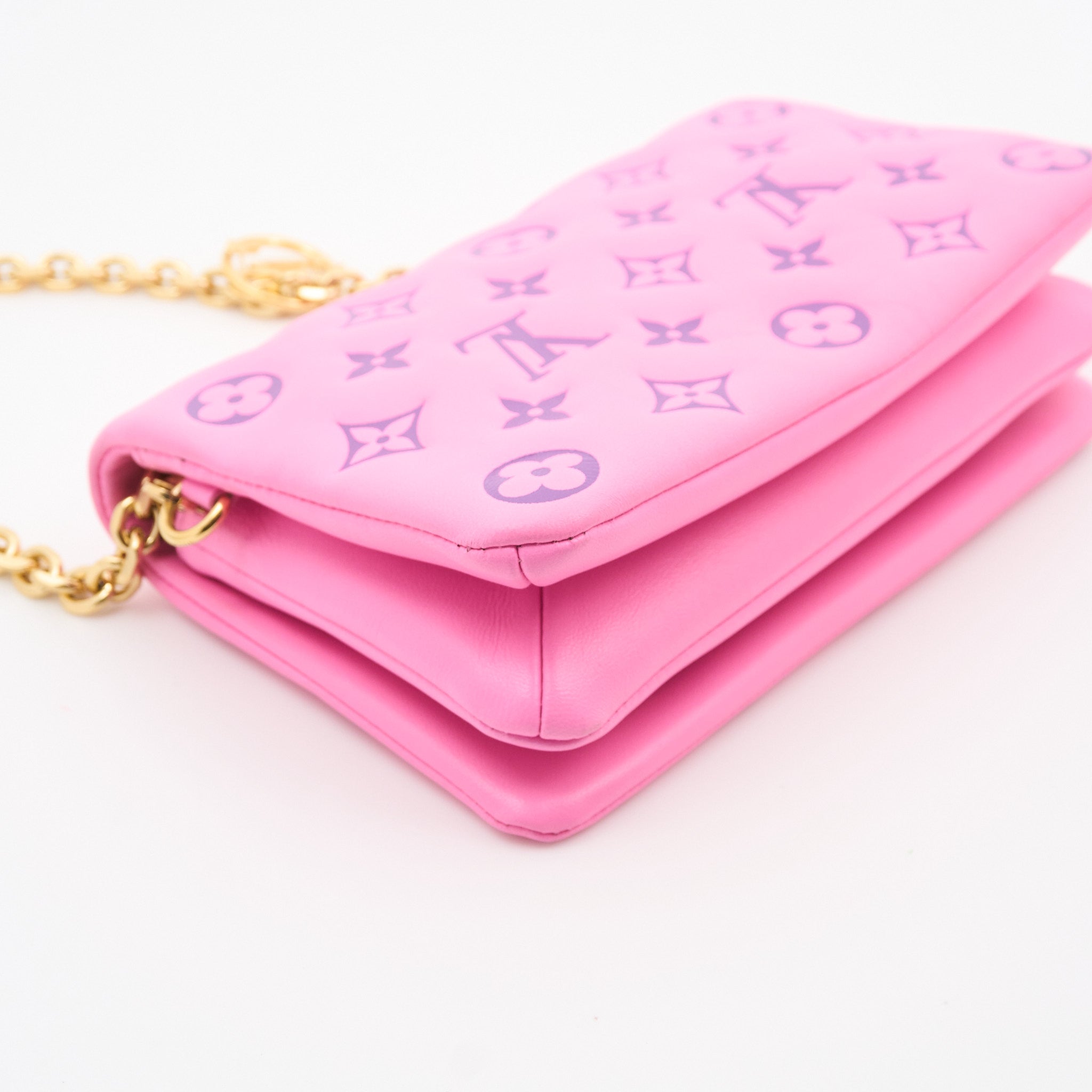 Louis Vuitton Monogram Pochette Coussin Rose Violet