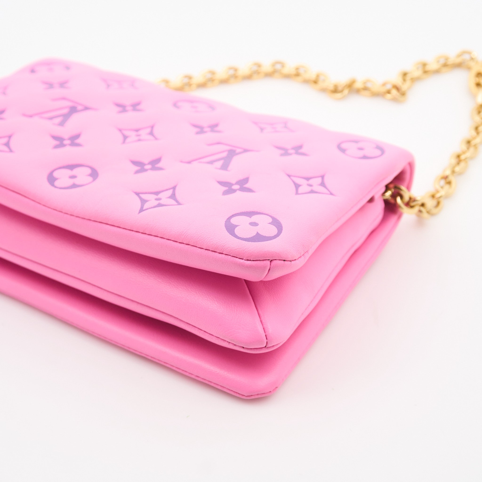 Louis Vuitton Monogram Pochette Coussin Rose Violet