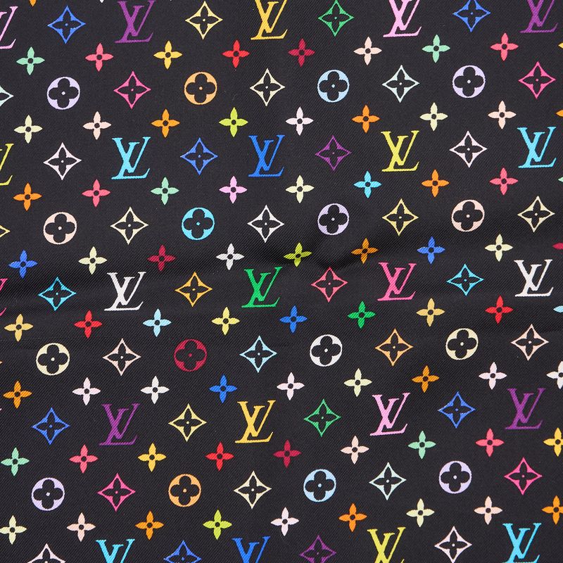 Louis Vuitton Murakami Black Silk Scarf