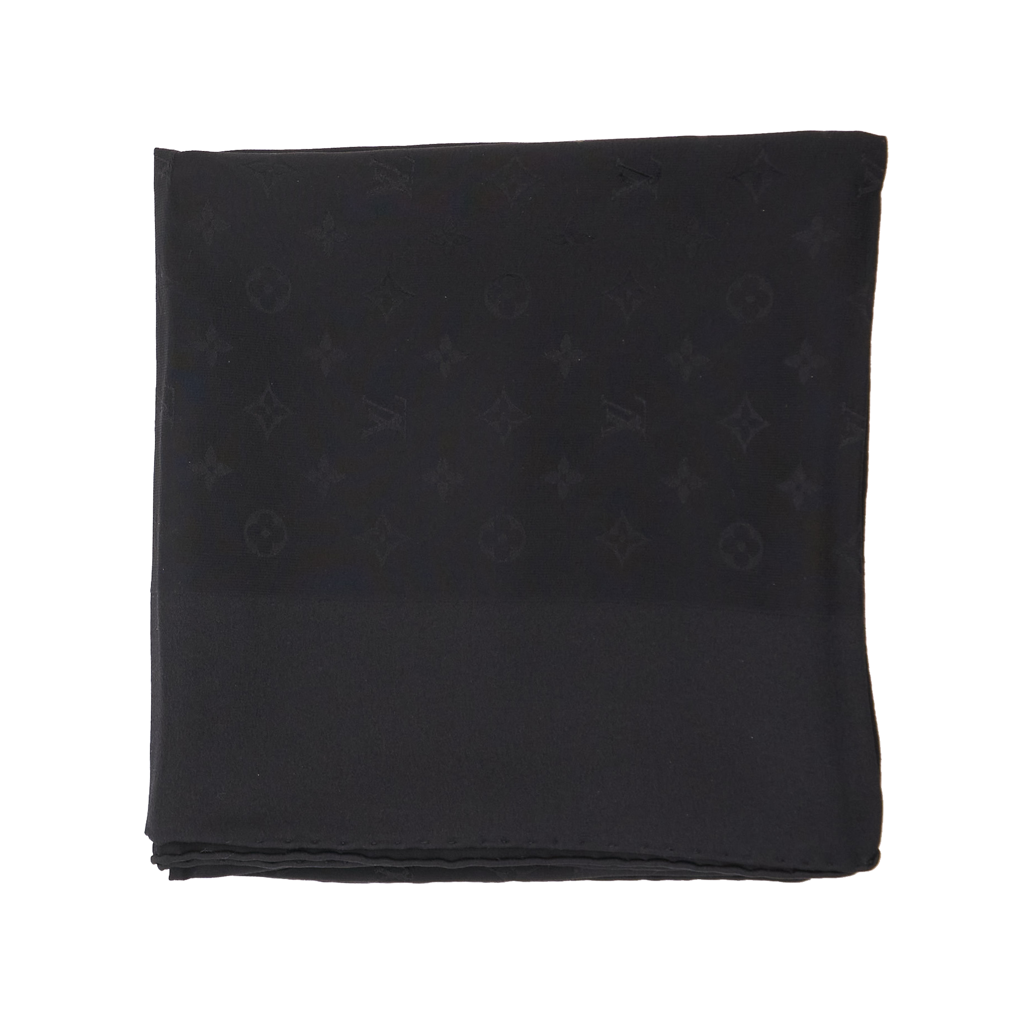 Louis Vuitton Noir Monogram Silk Scarf
