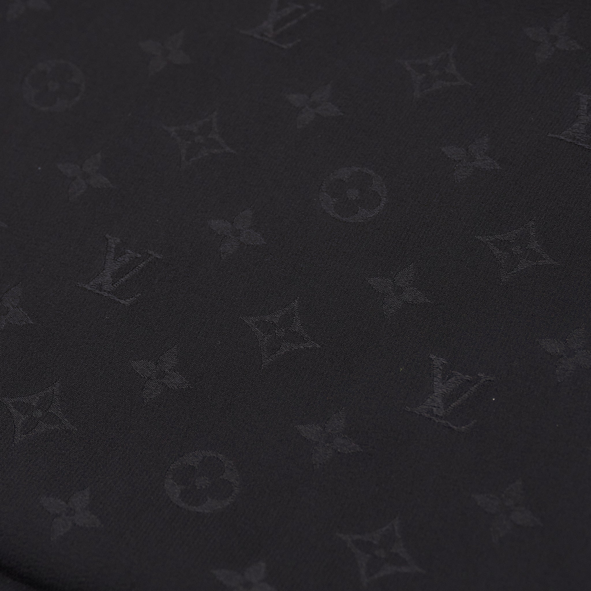Louis Vuitton Noir Monogram Silk Scarf