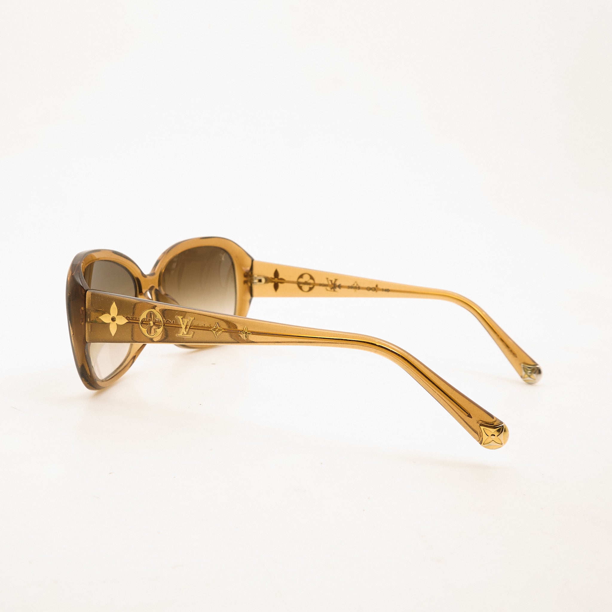 Louis Vuitton Obsession Glitter Acetate Sunglasses Gold