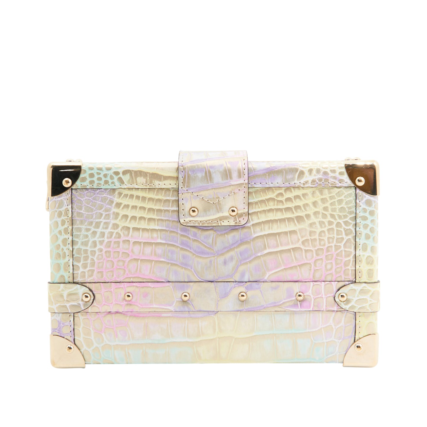 Louis Vuitton Petite Malle Crocodilien Brillant in Rainbow Croc Skin GHW