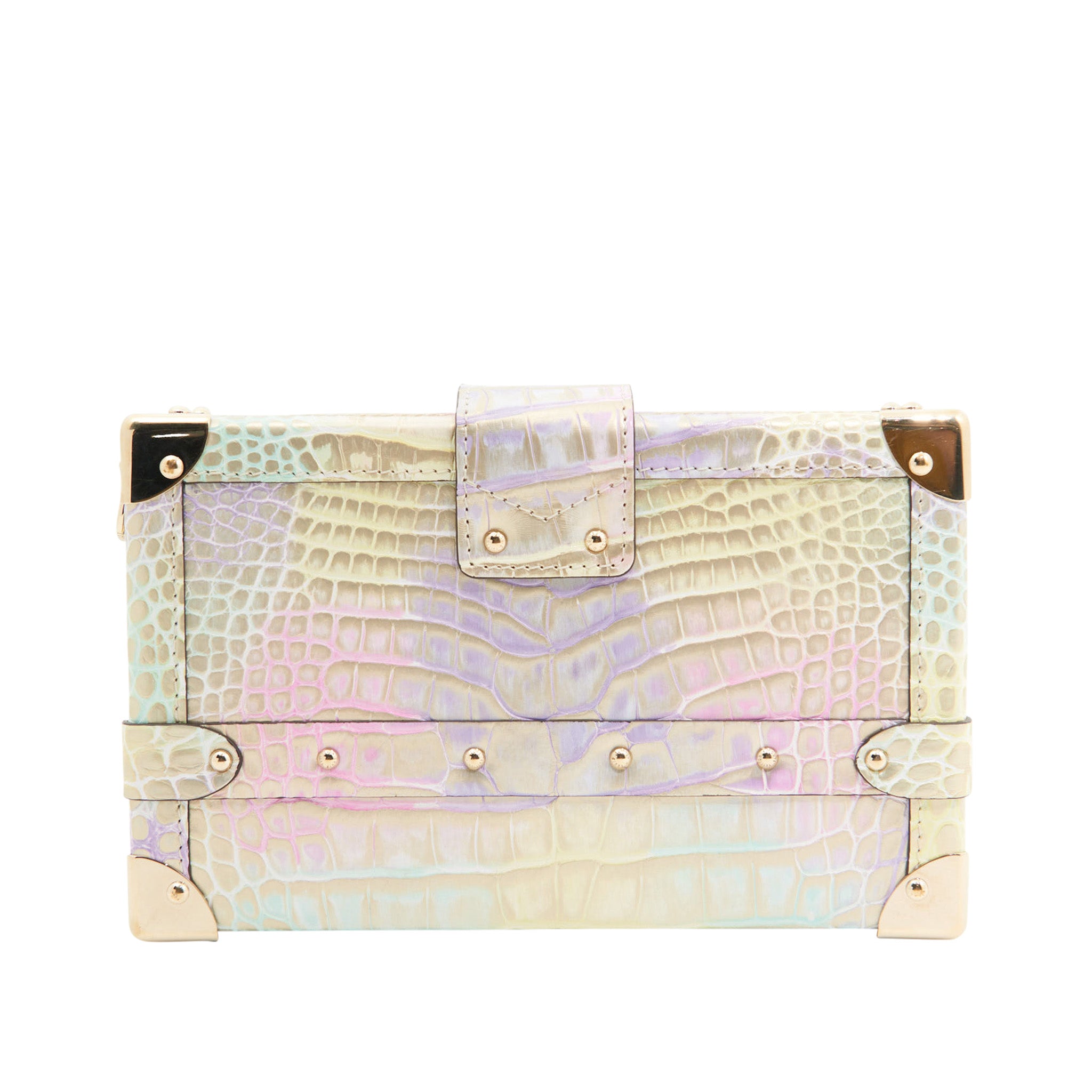 Louis Vuitton Petite Malle Crocodilien Brillant in Rainbow Croc Skin