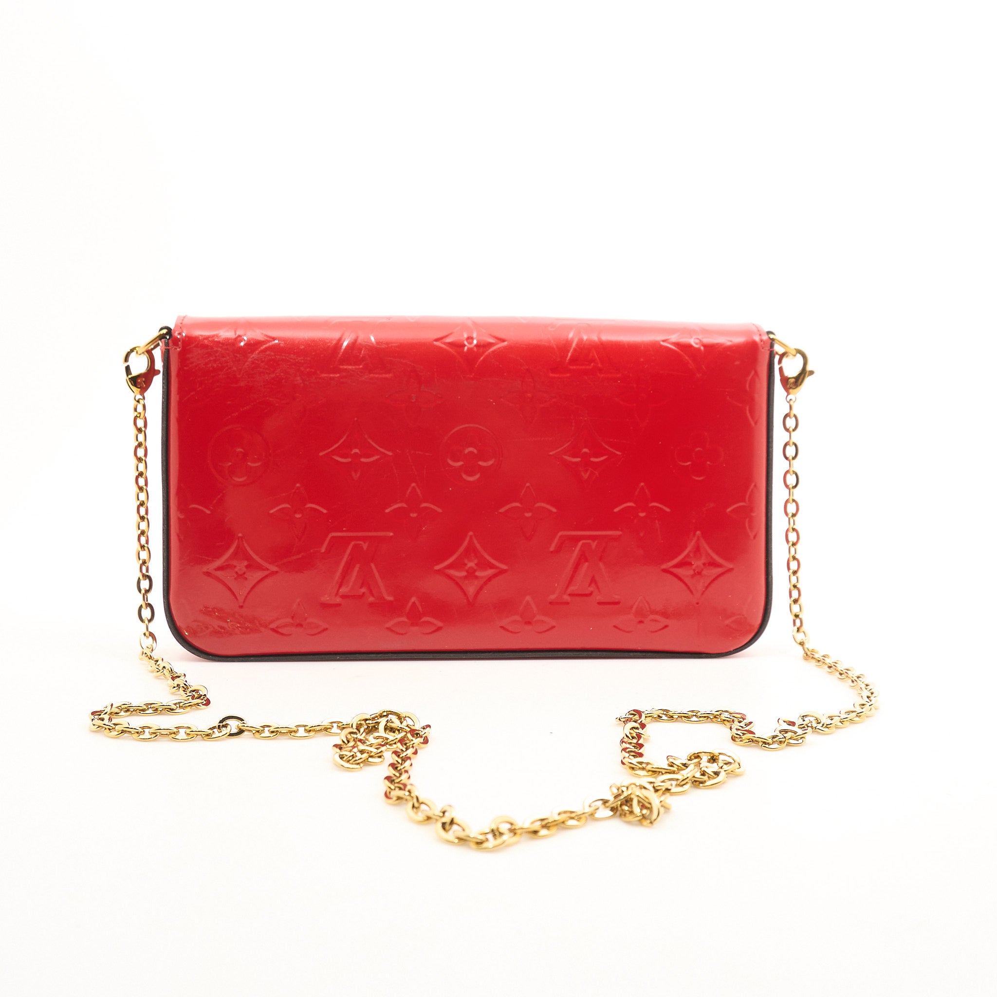 Louis Vuitton Félicie Pochette Red Vernis