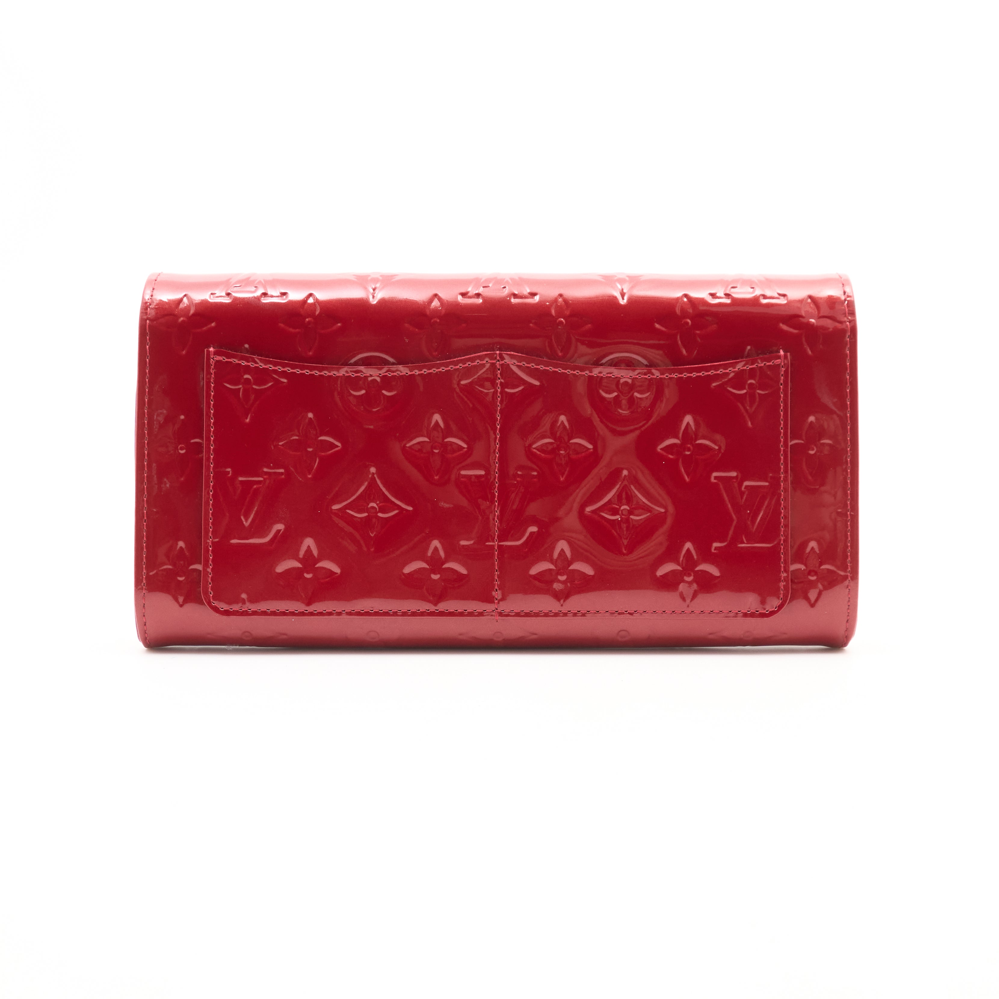 Louis Vuitton Red Vernis Crossbody Clutch Bag