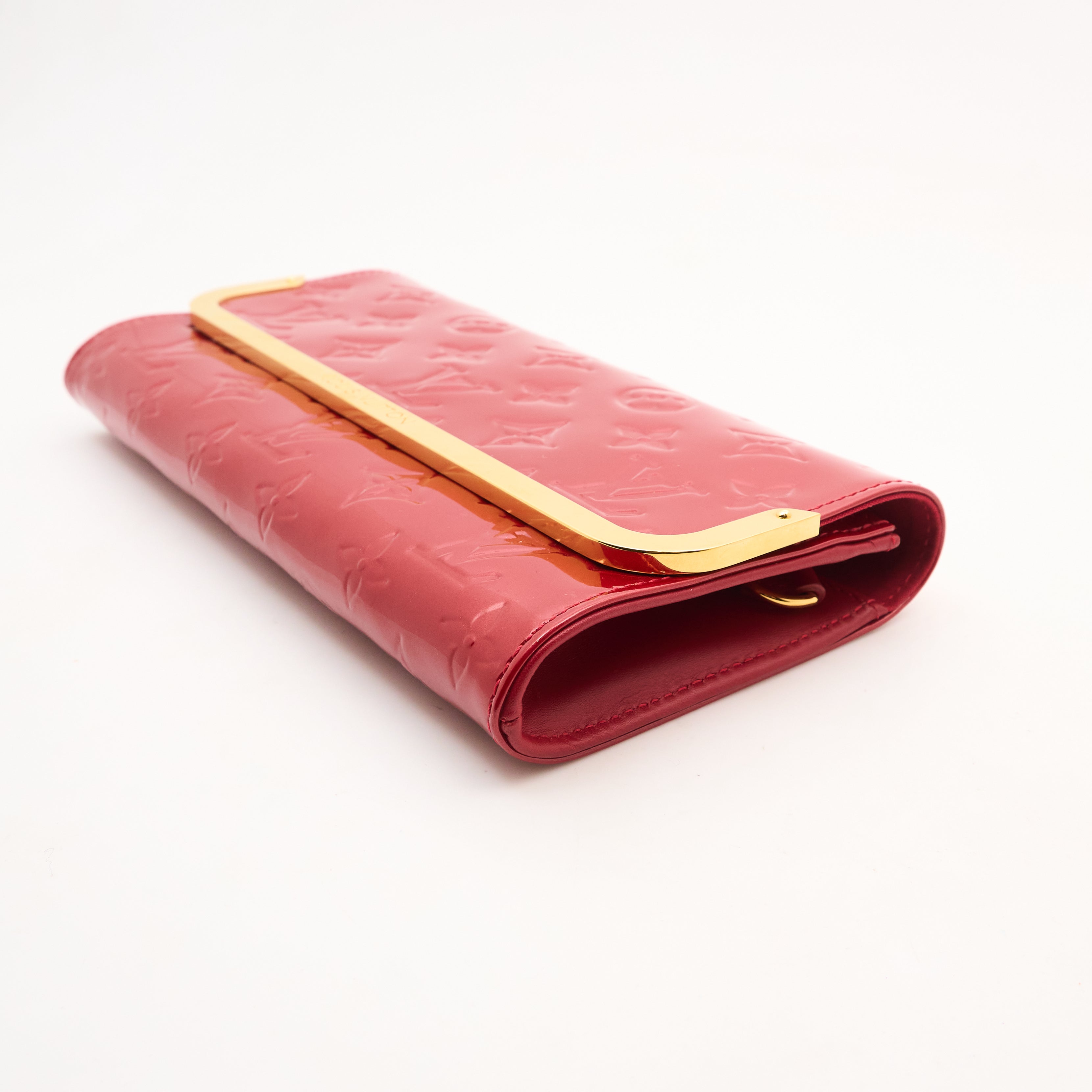 Louis Vuitton Red Vernis Crossbody Clutch Bag