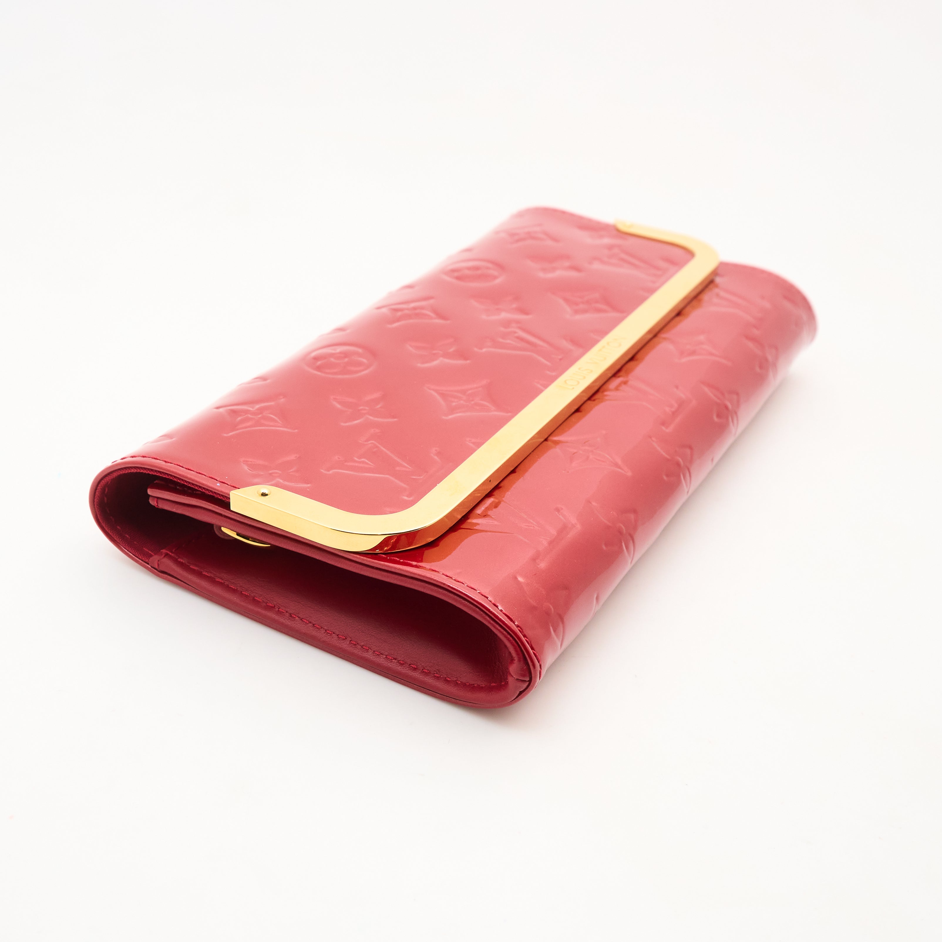 Louis Vuitton Red Vernis Crossbody Clutch Bag
