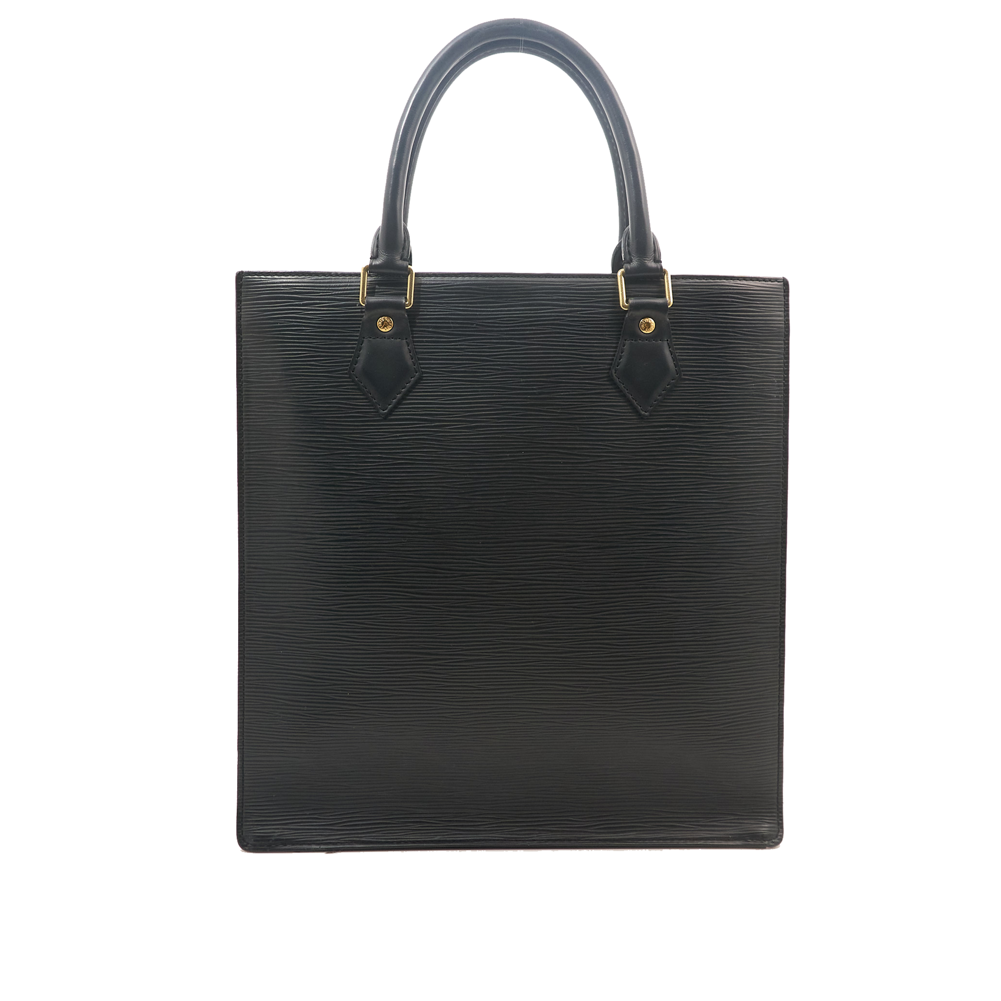 Louis Vuitton EPI Leather Sac Plat Black Tote