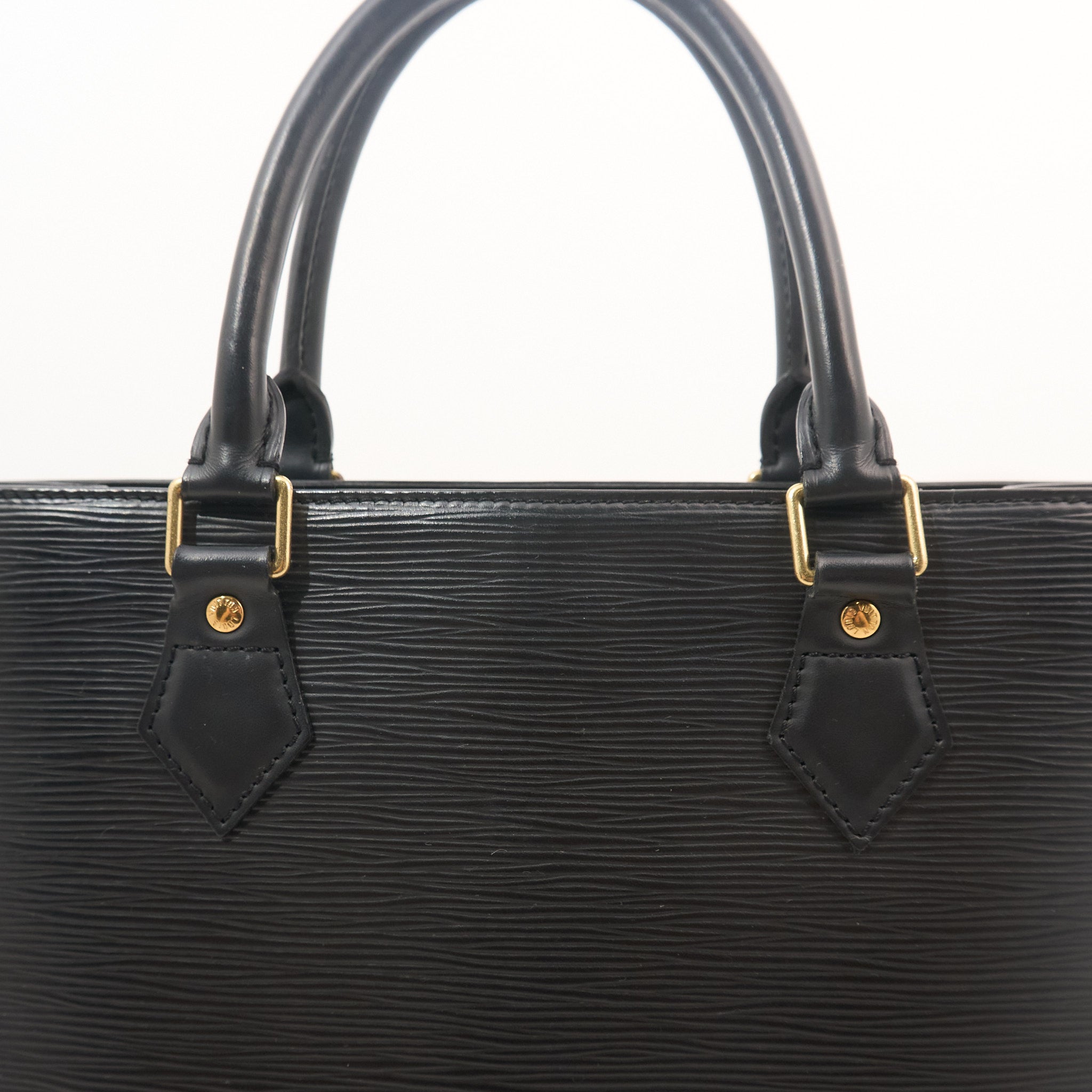 Louis Vuitton EPI Leather Sac Plat Black Tote