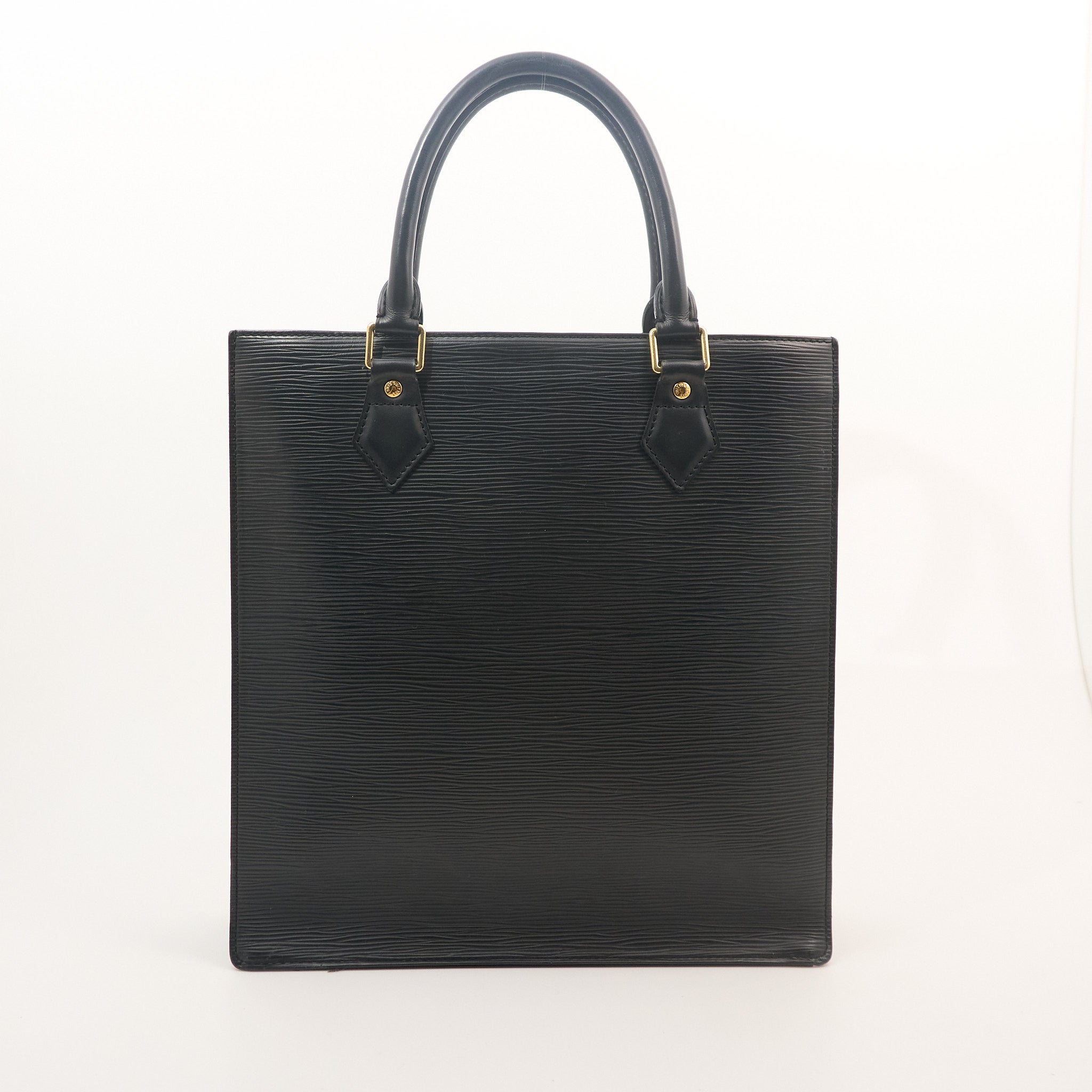 Louis Vuitton EPI Leather Sac Plat Black Tote