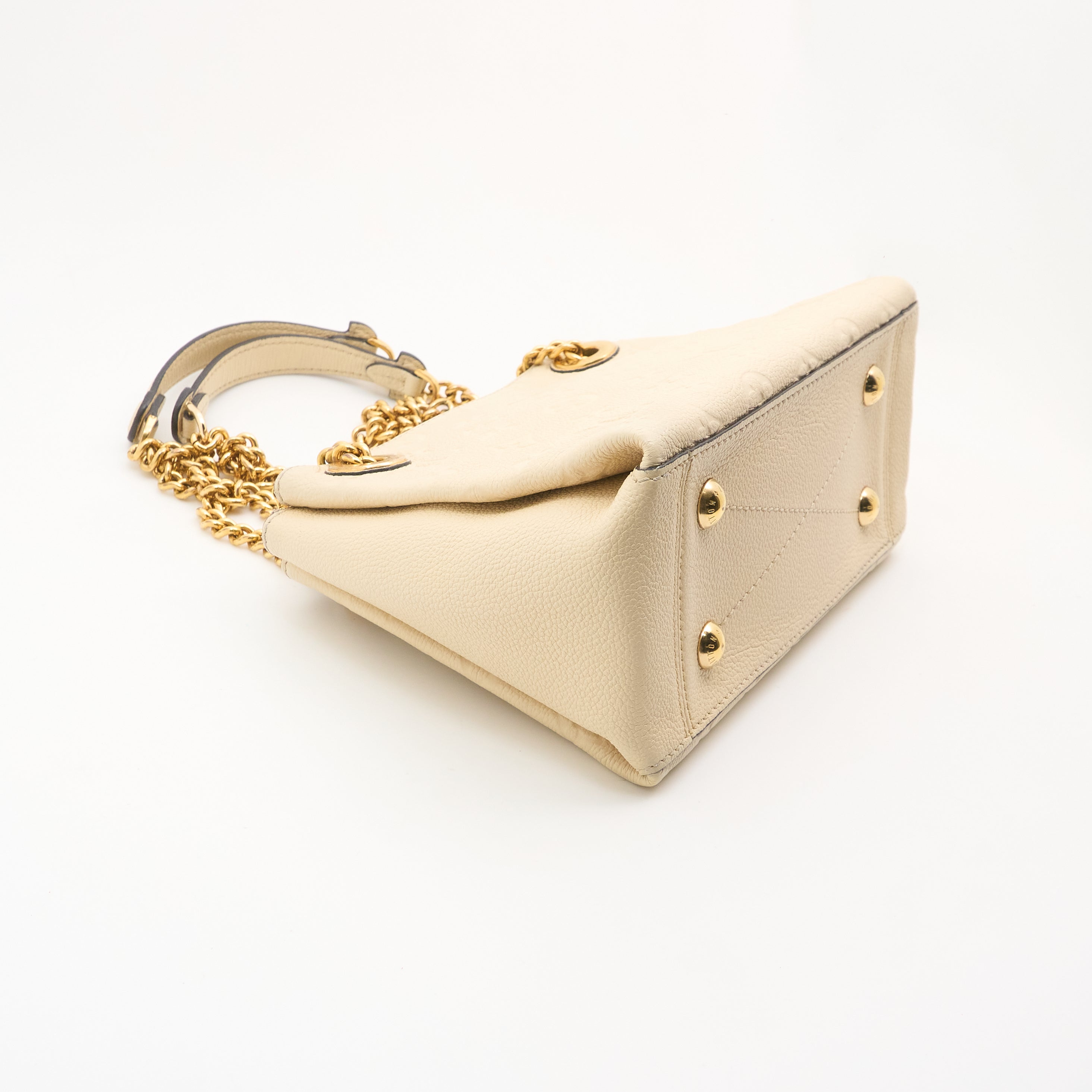 Louis Vuitton Surène BB Handbag in Cream Monogram Empreinte Leather