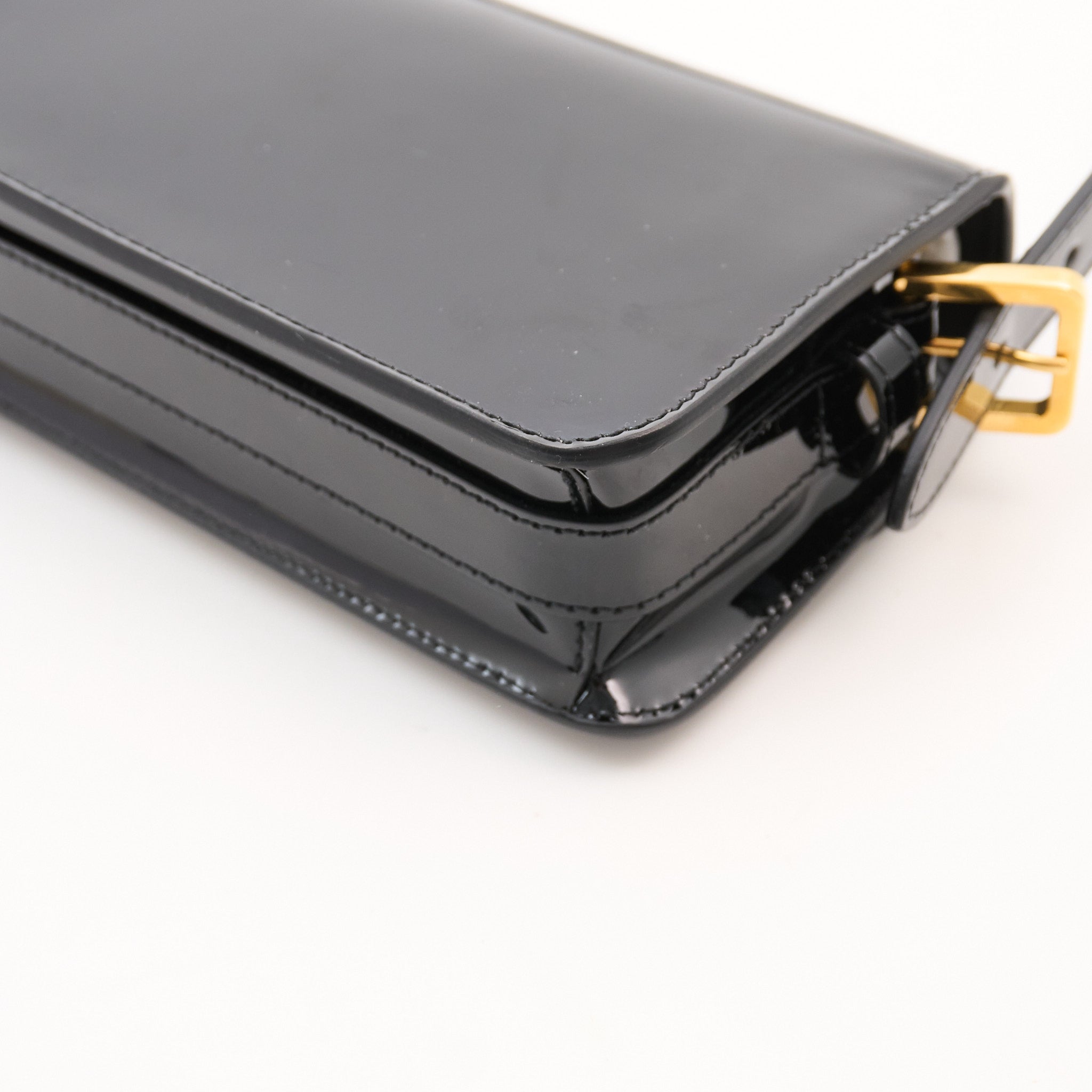 Miss Dior Flap Shoulder Bag Black Patent