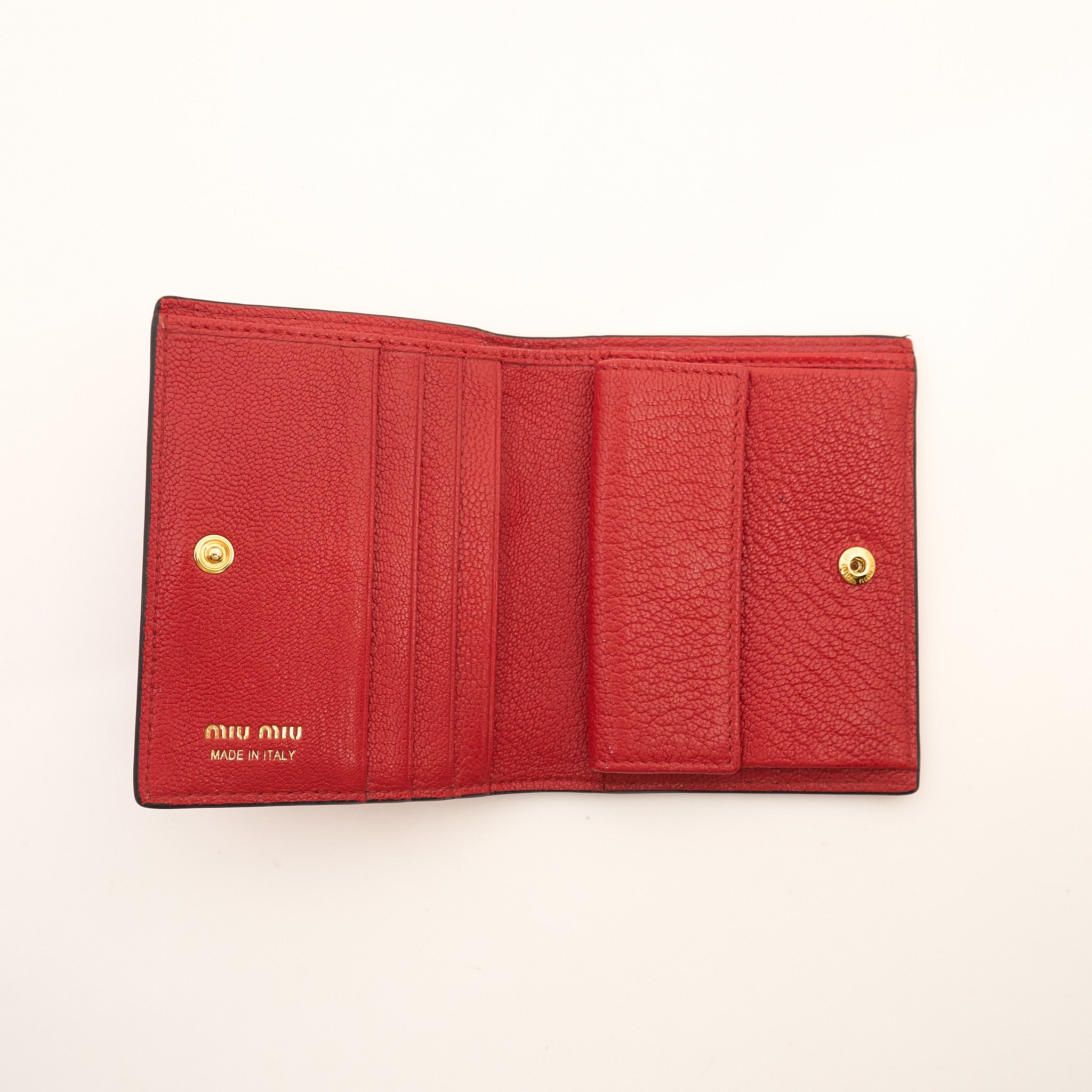 Miu Miu Red Leather Wallet