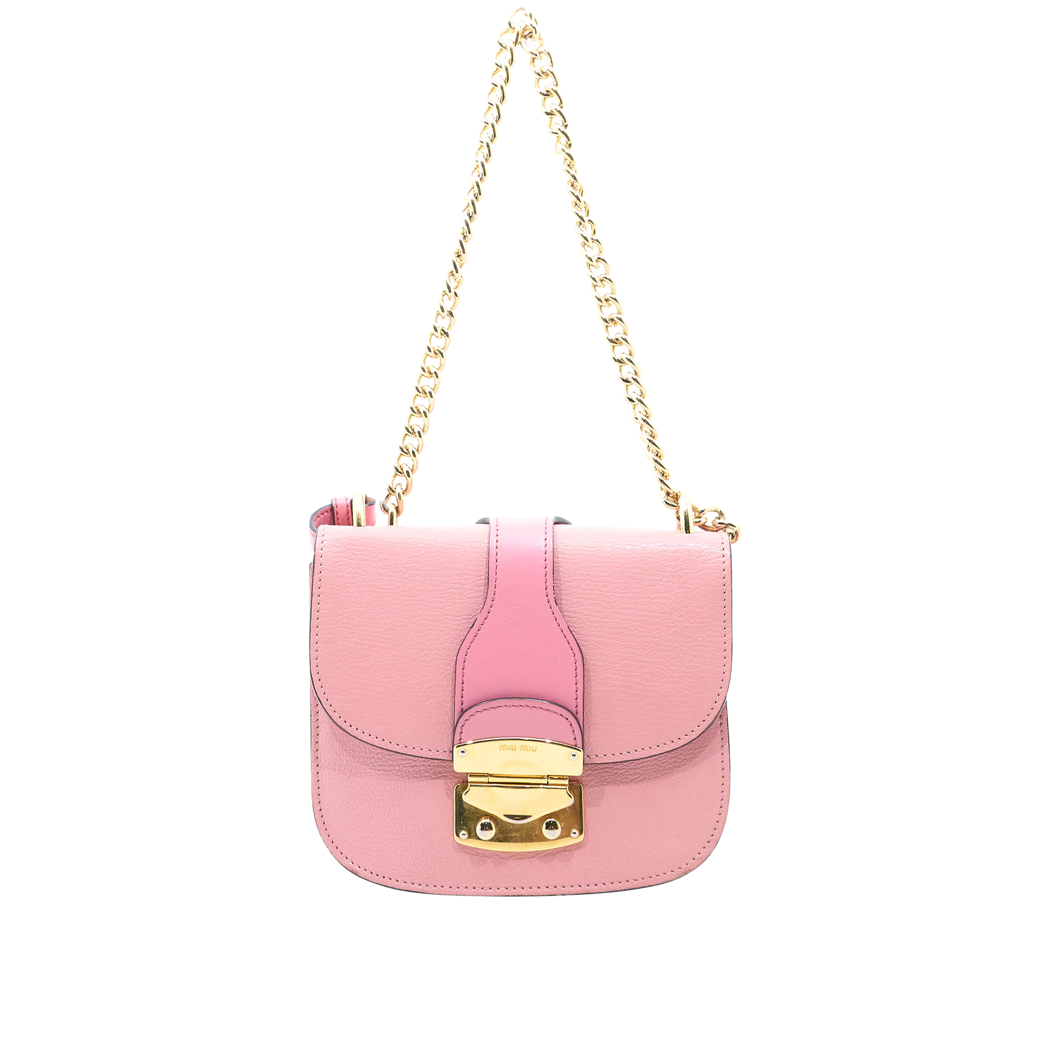 Mui Mui Madras Pink Crossbody Bag