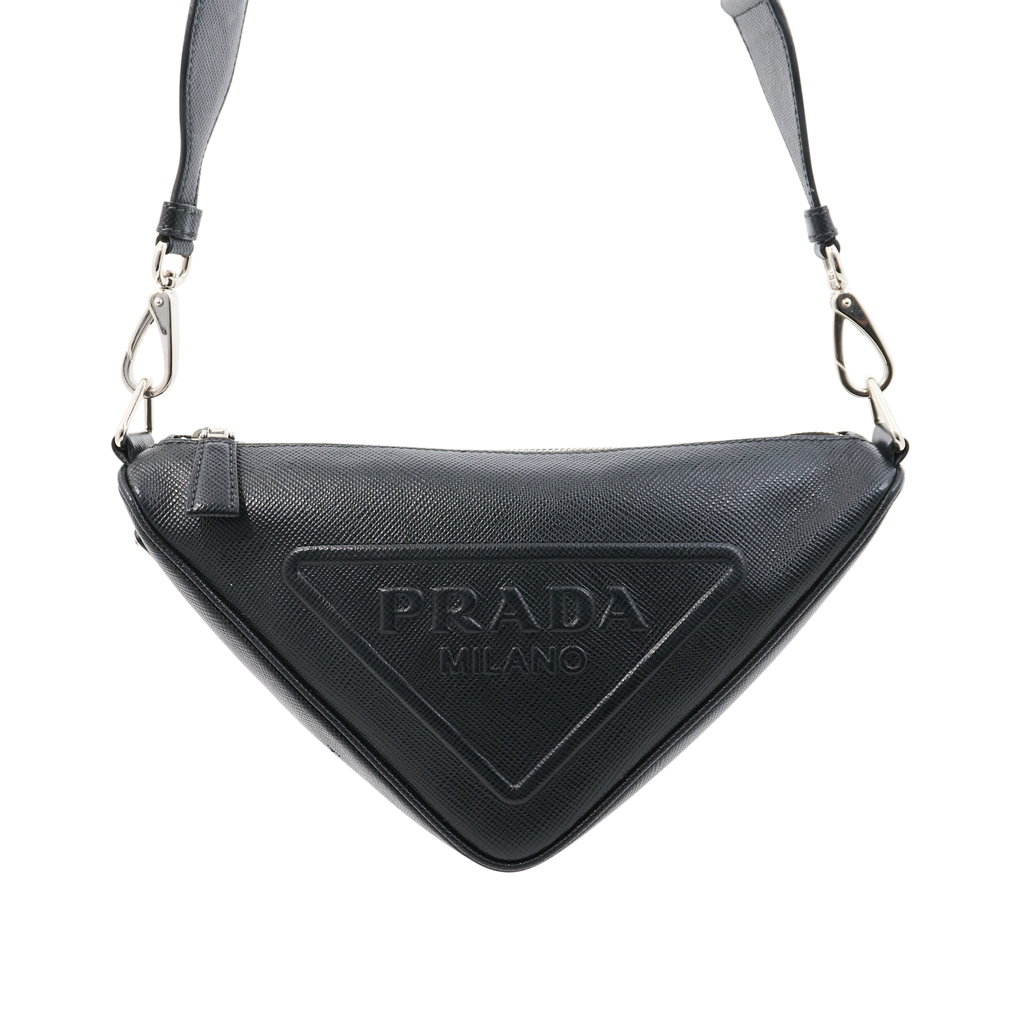 Prada Black Saffiano Triangle Bag