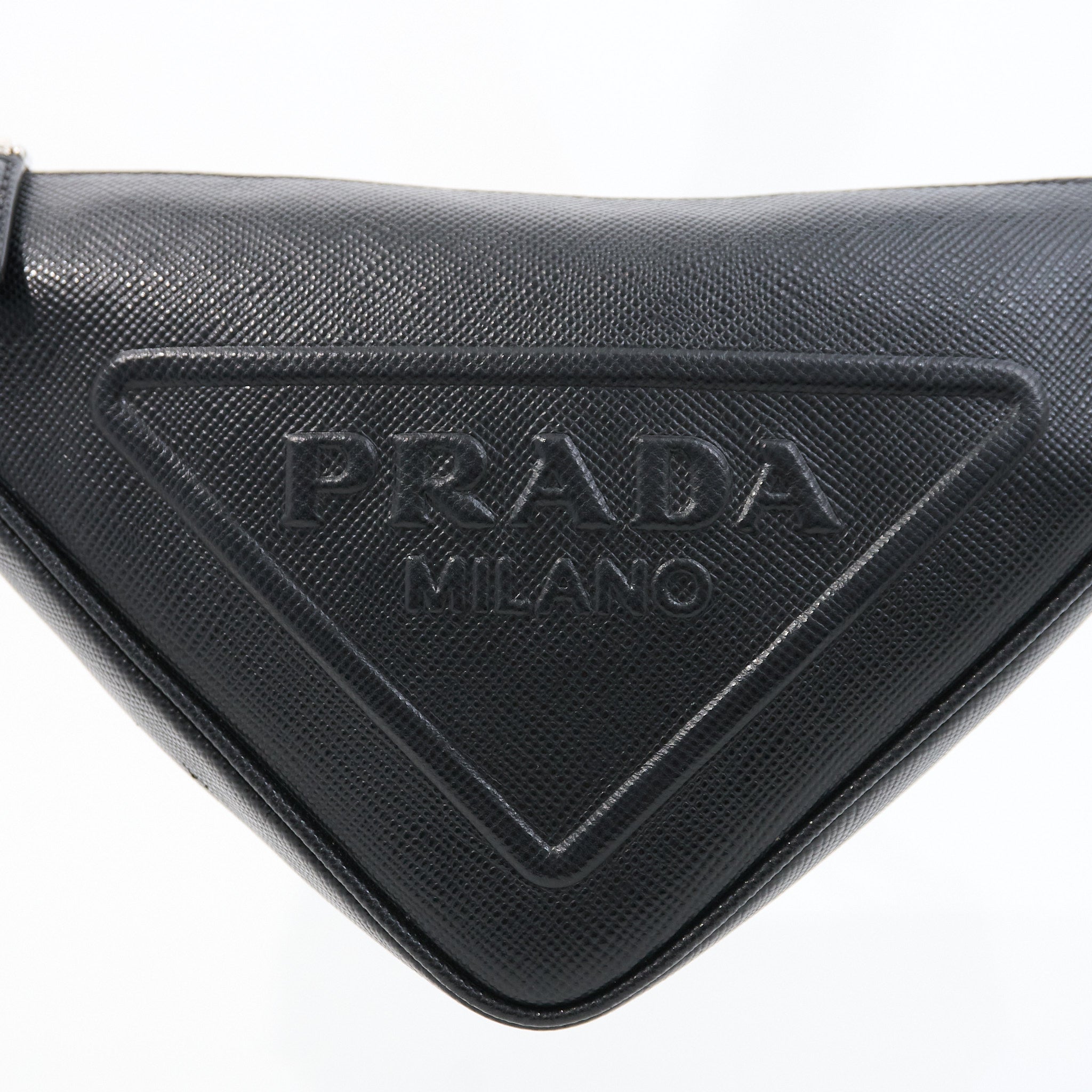 Prada Black Saffiano Triangle Bag