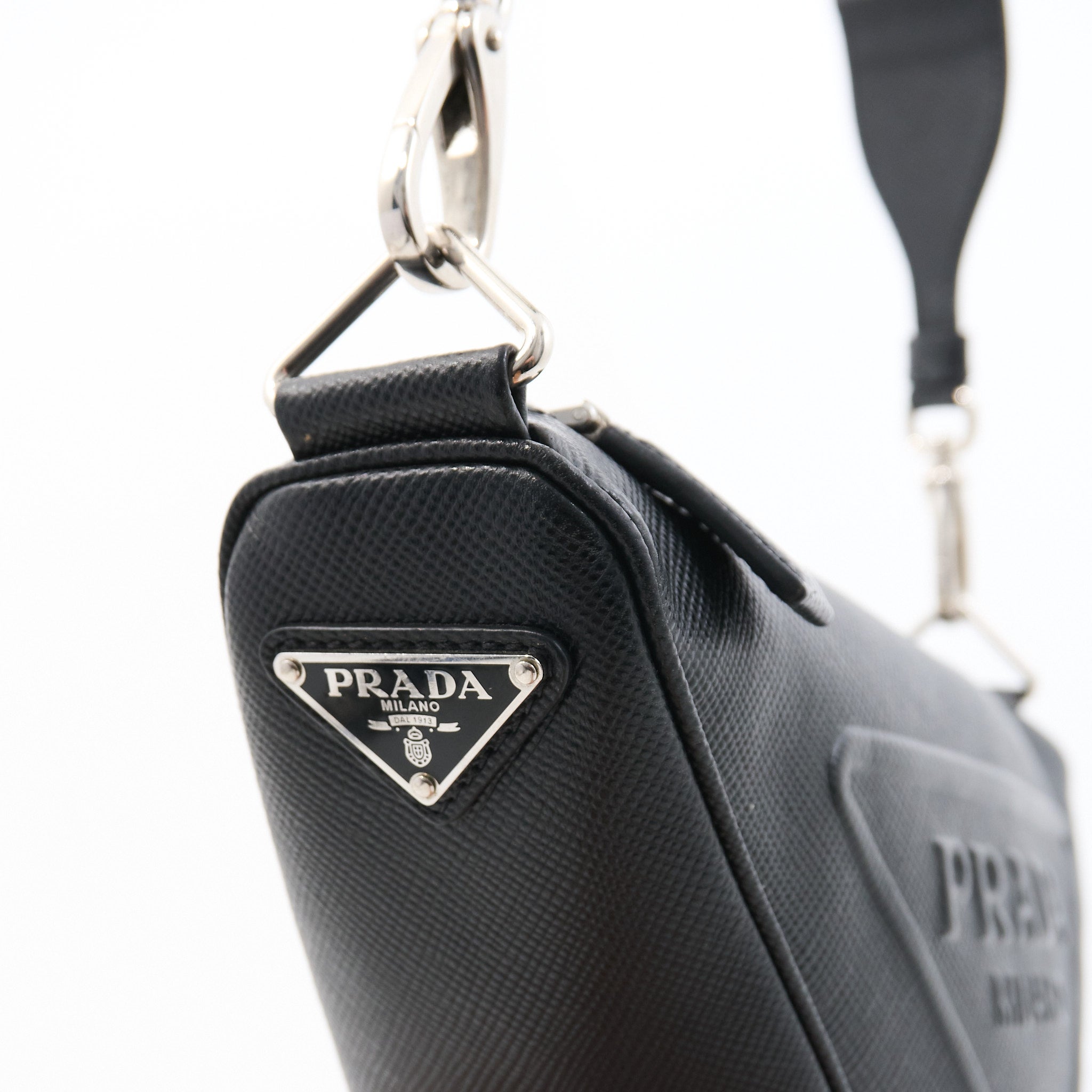 Prada Black Saffiano Triangle Bag