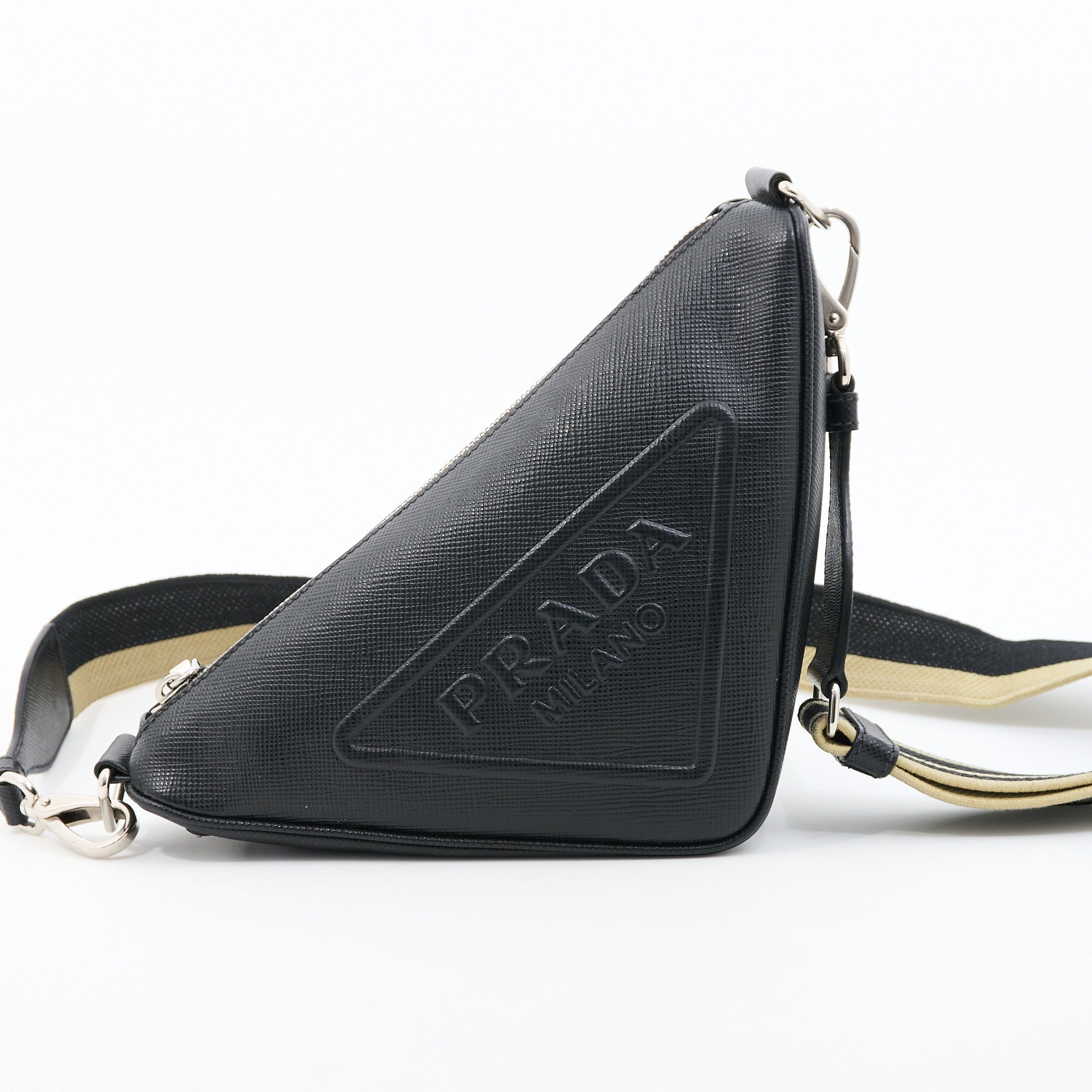 Prada Black Saffiano Triangle Bag