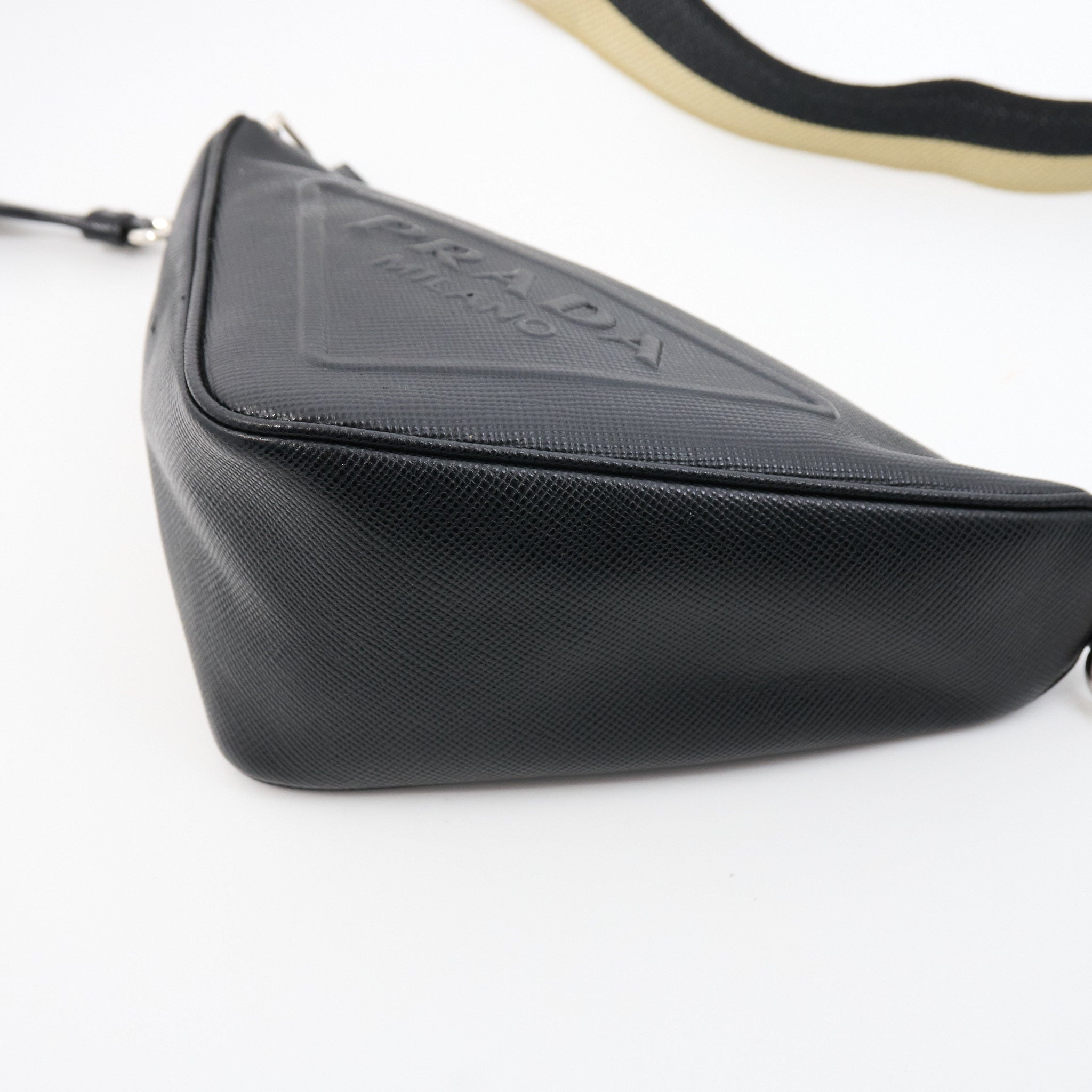 Prada Black Saffiano Triangle Bag