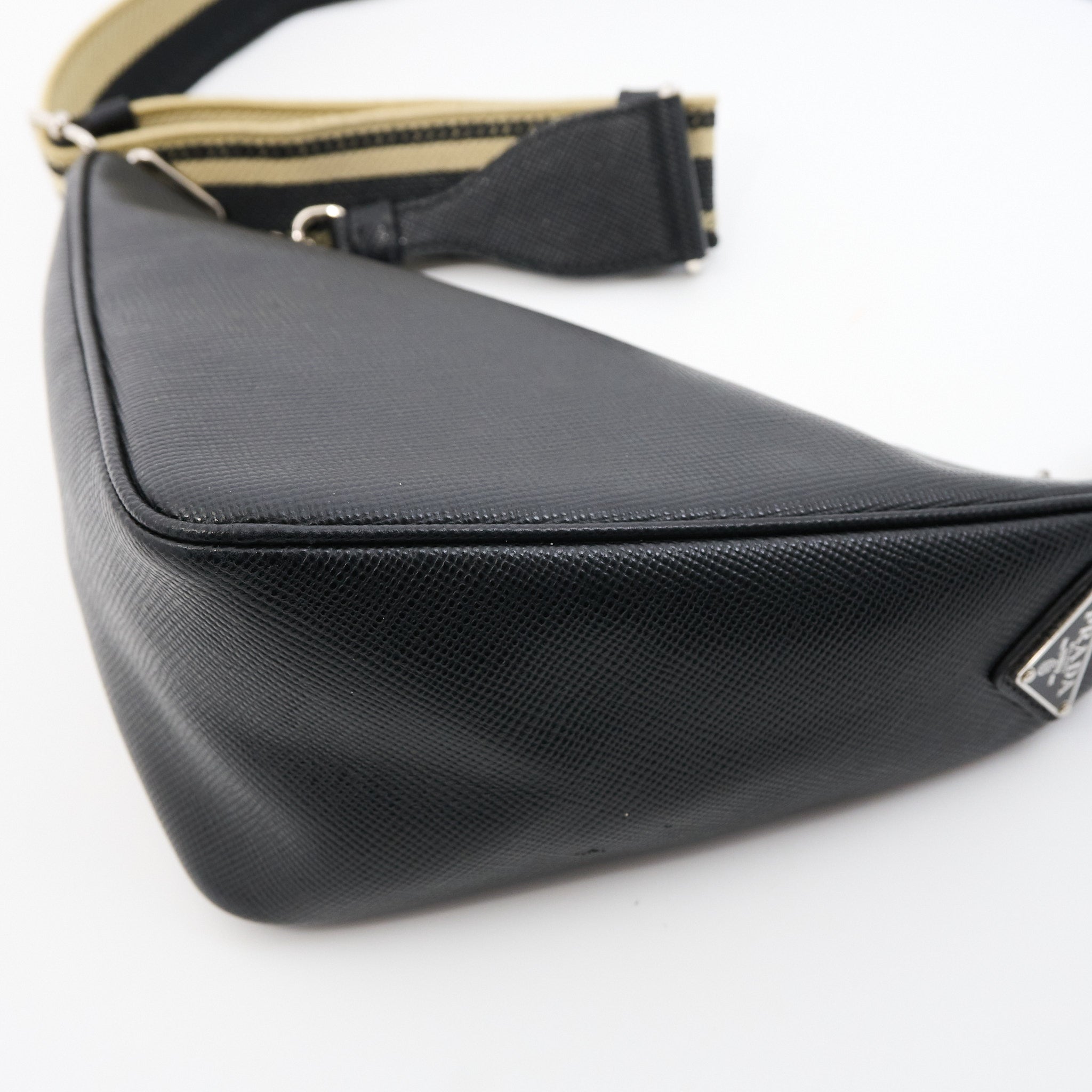 Prada Black Saffiano Triangle Bag