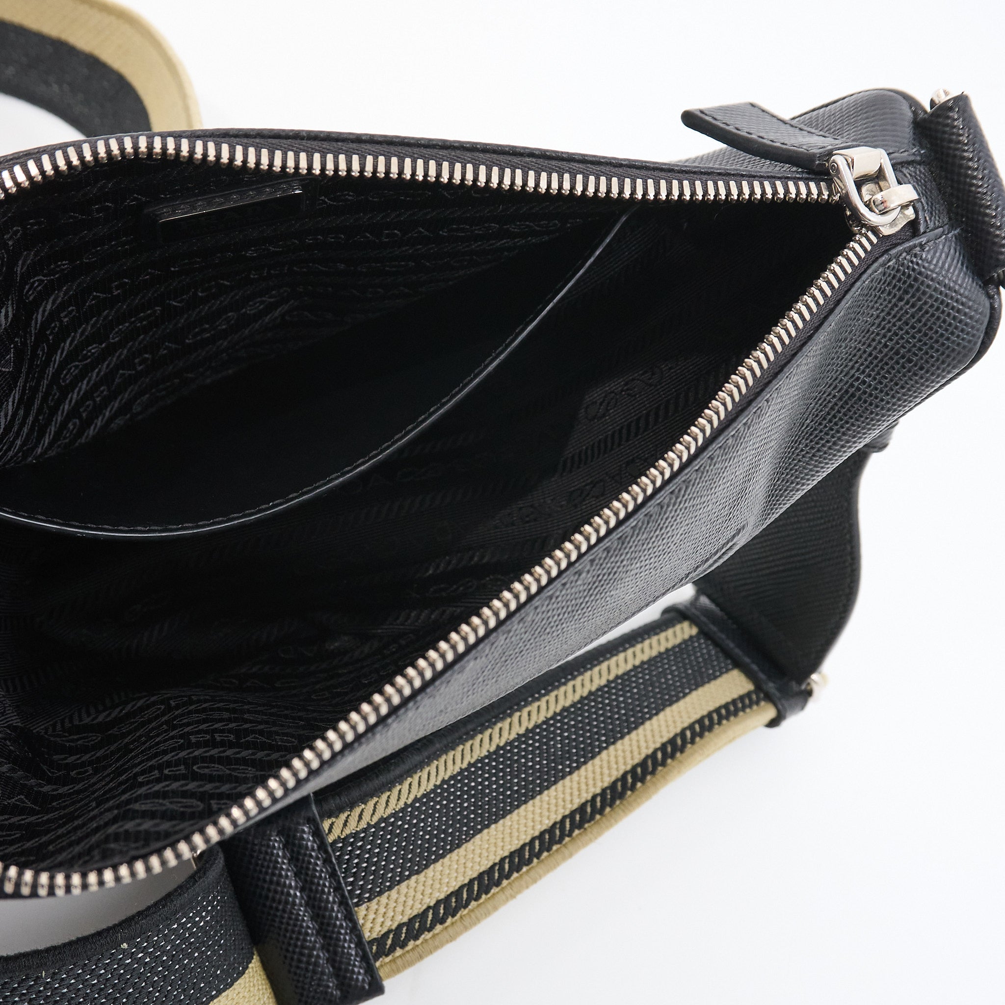 Prada Black Saffiano Triangle Bag