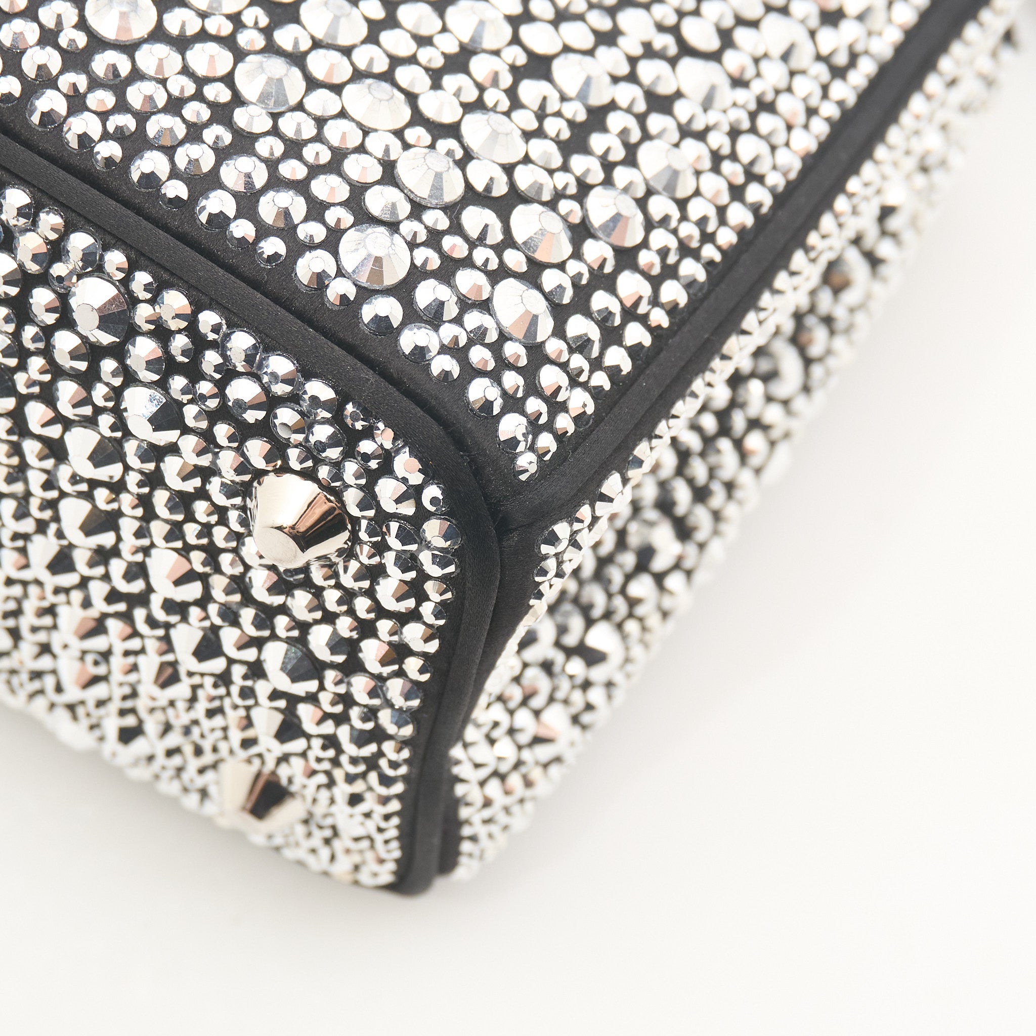 Prada Galleria Satin Bag With Crystals