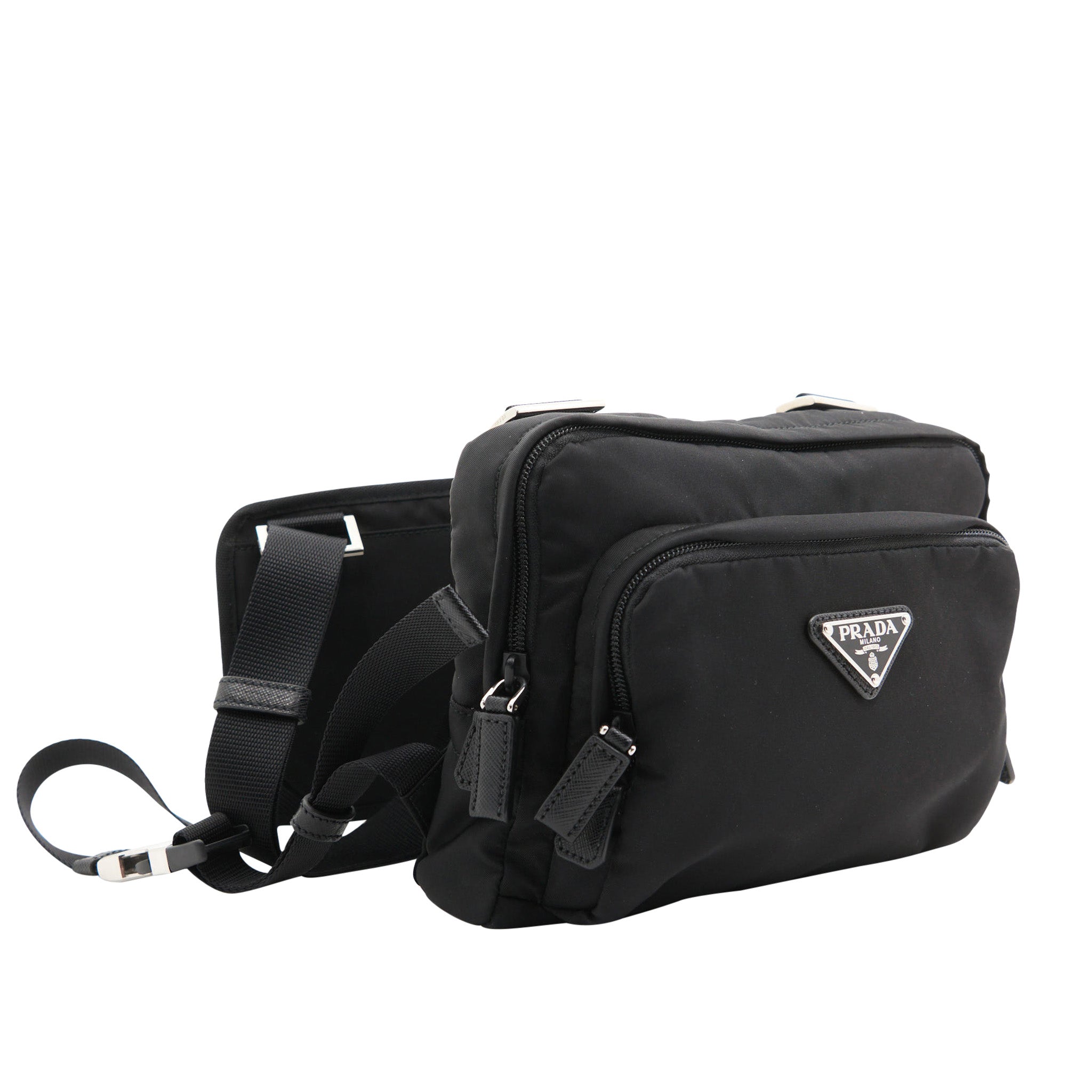 Prada Nylon Harness Bag in Black