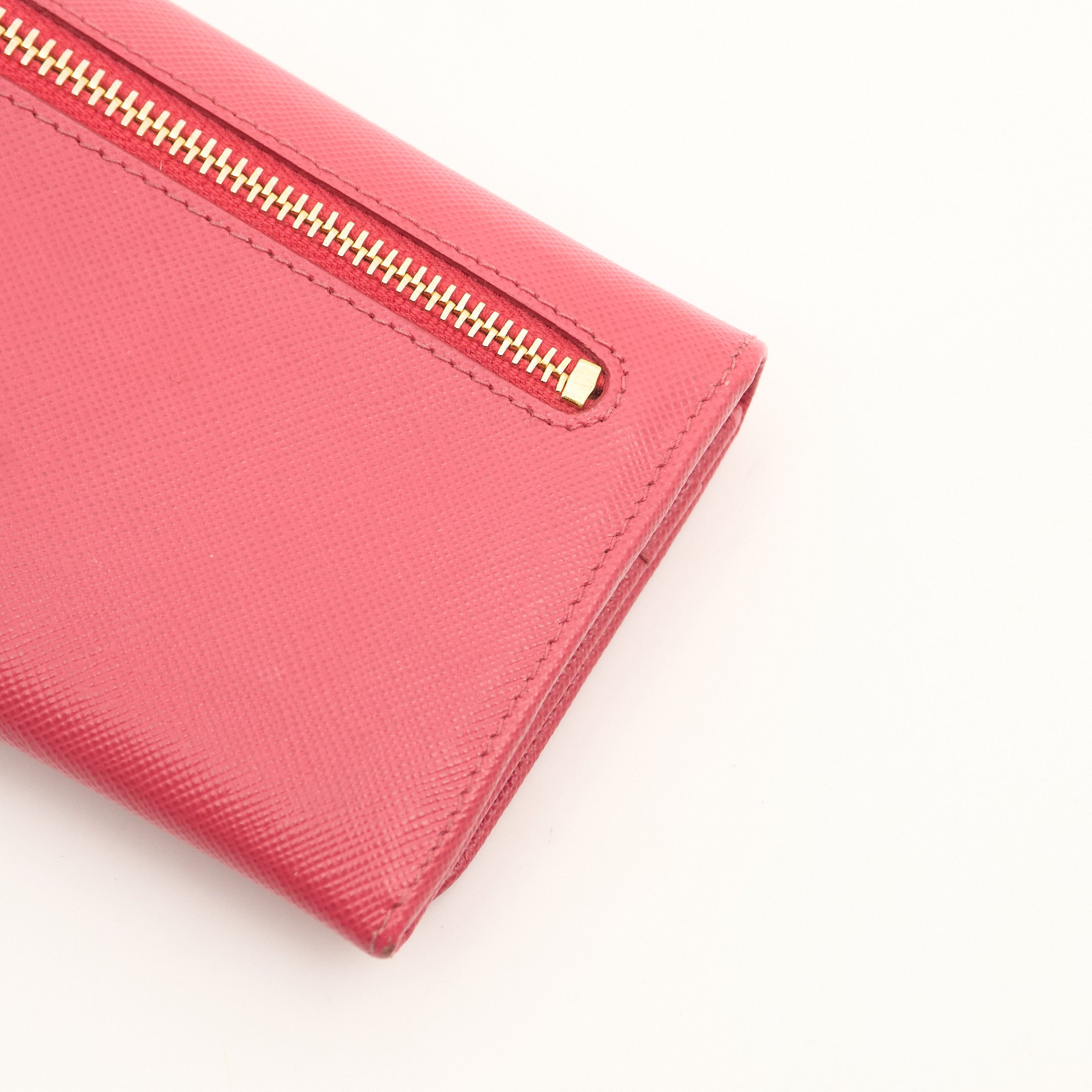 Prada Pink Saffiano Leather Wallet