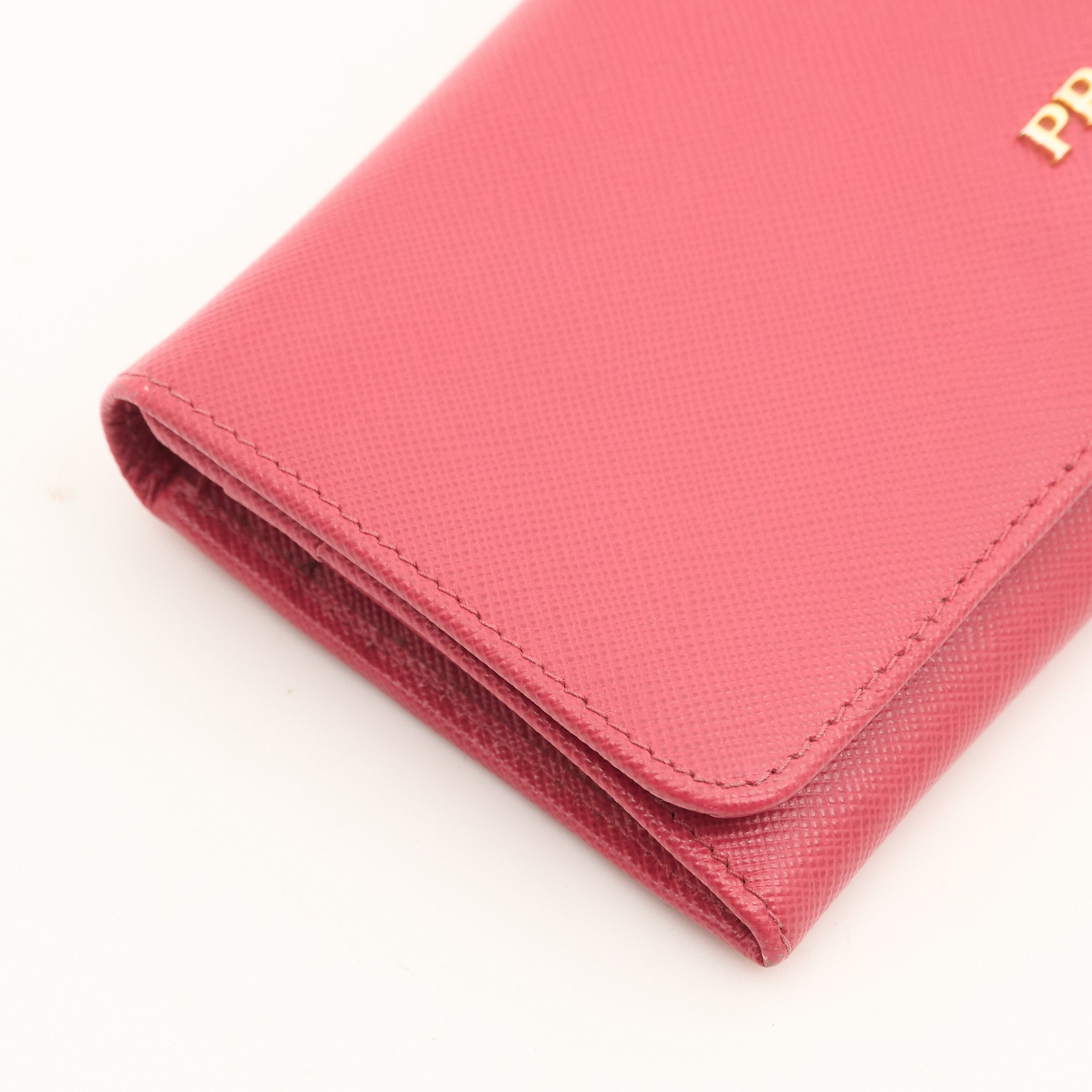 Prada Pink Saffiano Leather Wallet