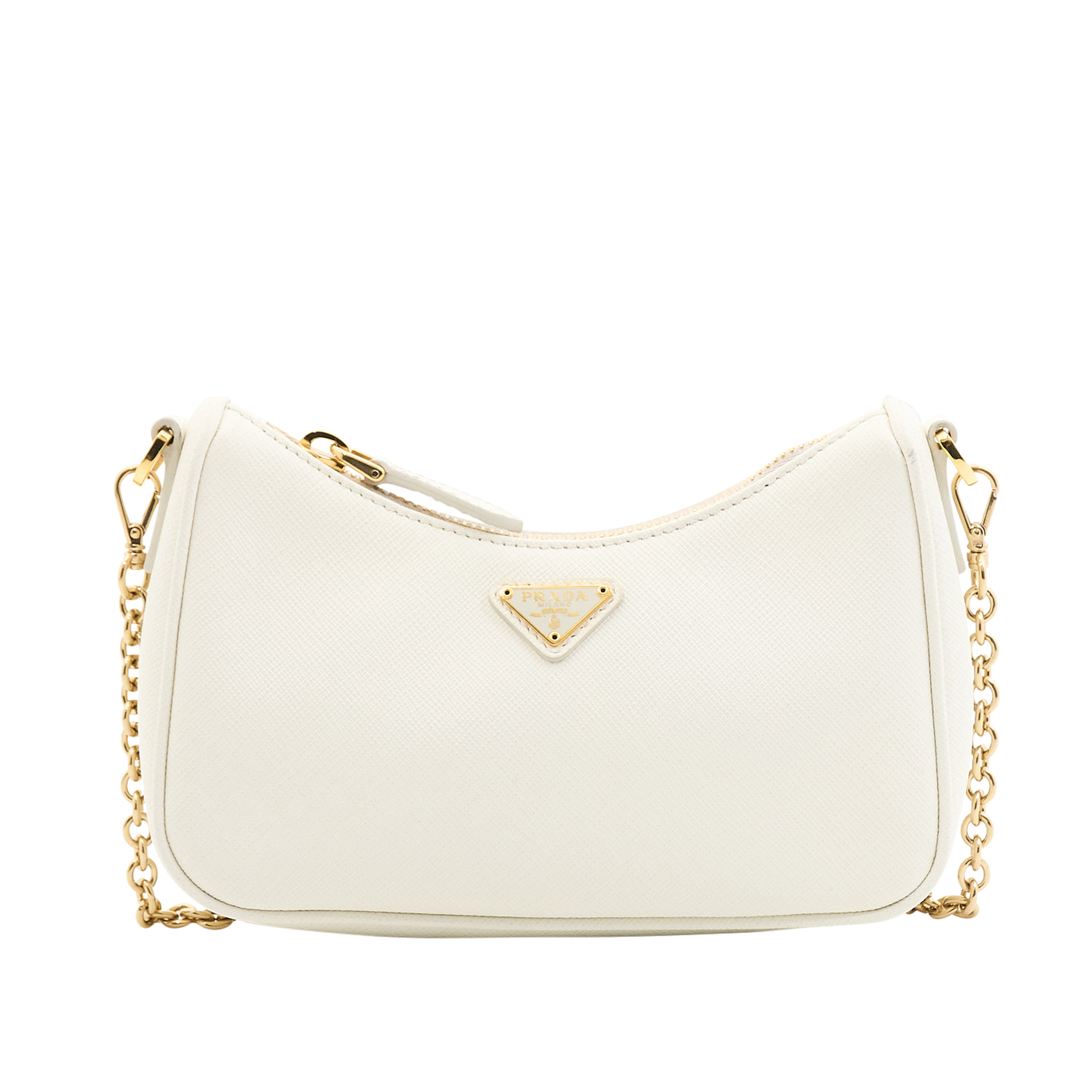 Prada Re-Edition 2005 Shoulder Bag Saffiano White