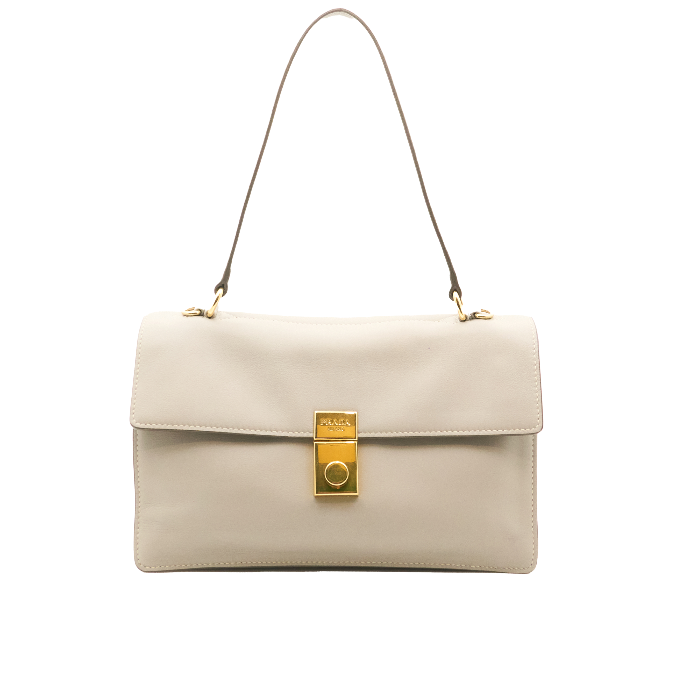 Prada Soft Sound Leather Shoulder Bag