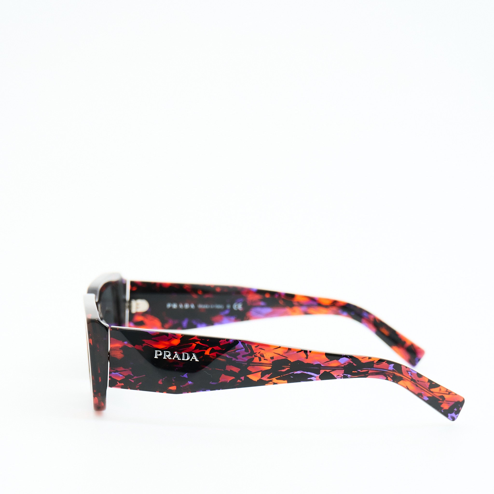 Prada SPR06Y Acrylic Sunglasses in Abstract Orange