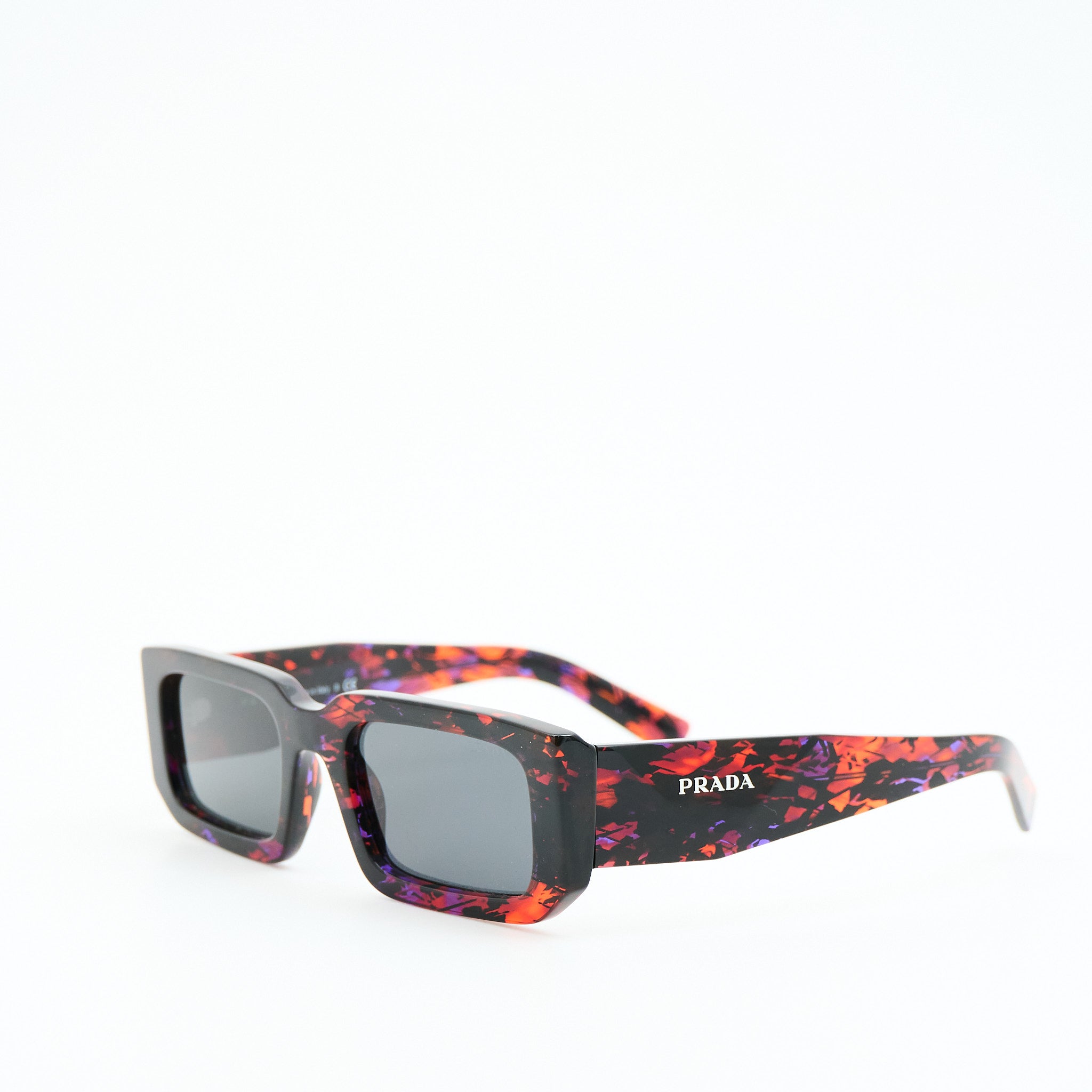 Prada SPR06Y Acrylic Sunglasses in Abstract Orange