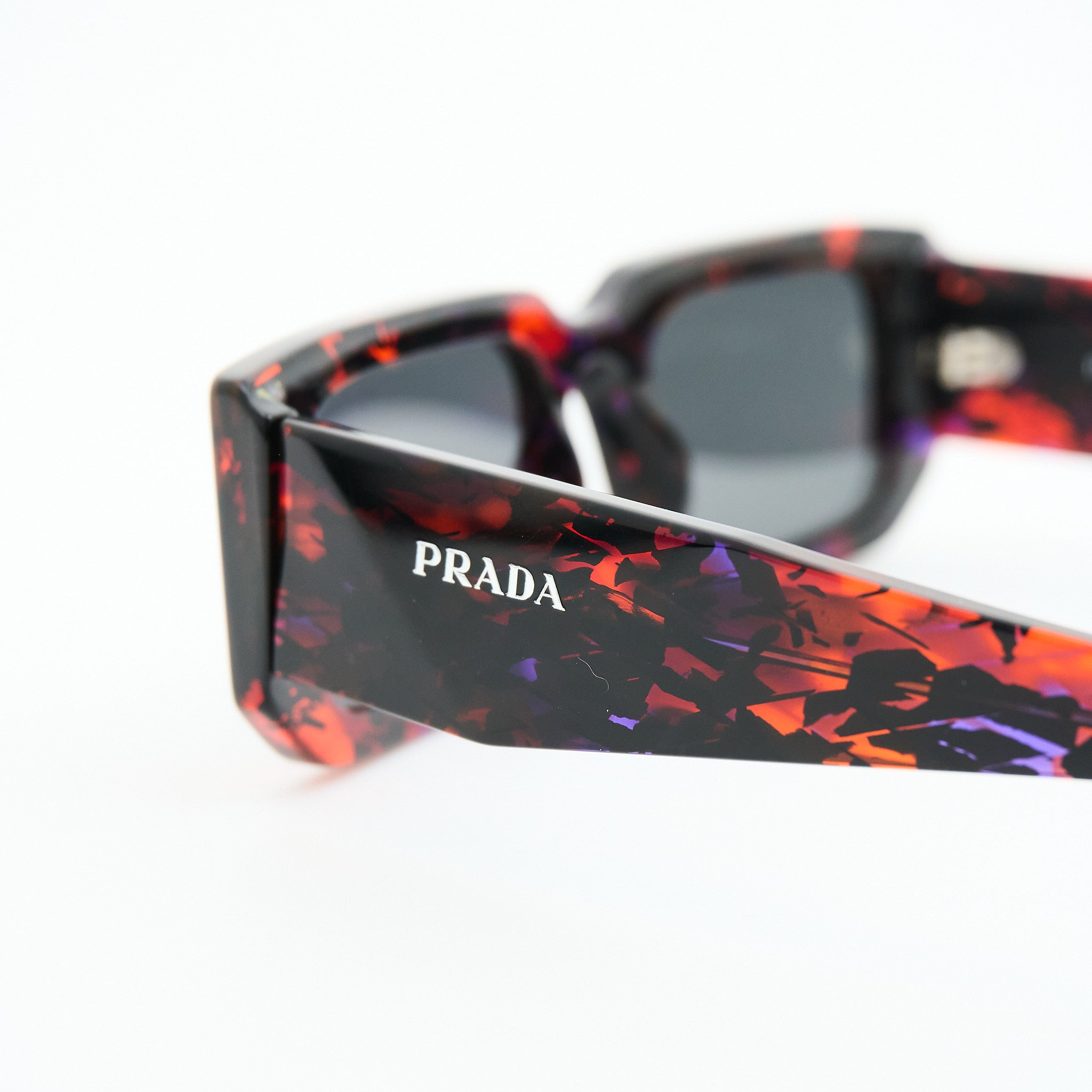 Prada SPR06Y Acrylic Sunglasses in Abstract Orange