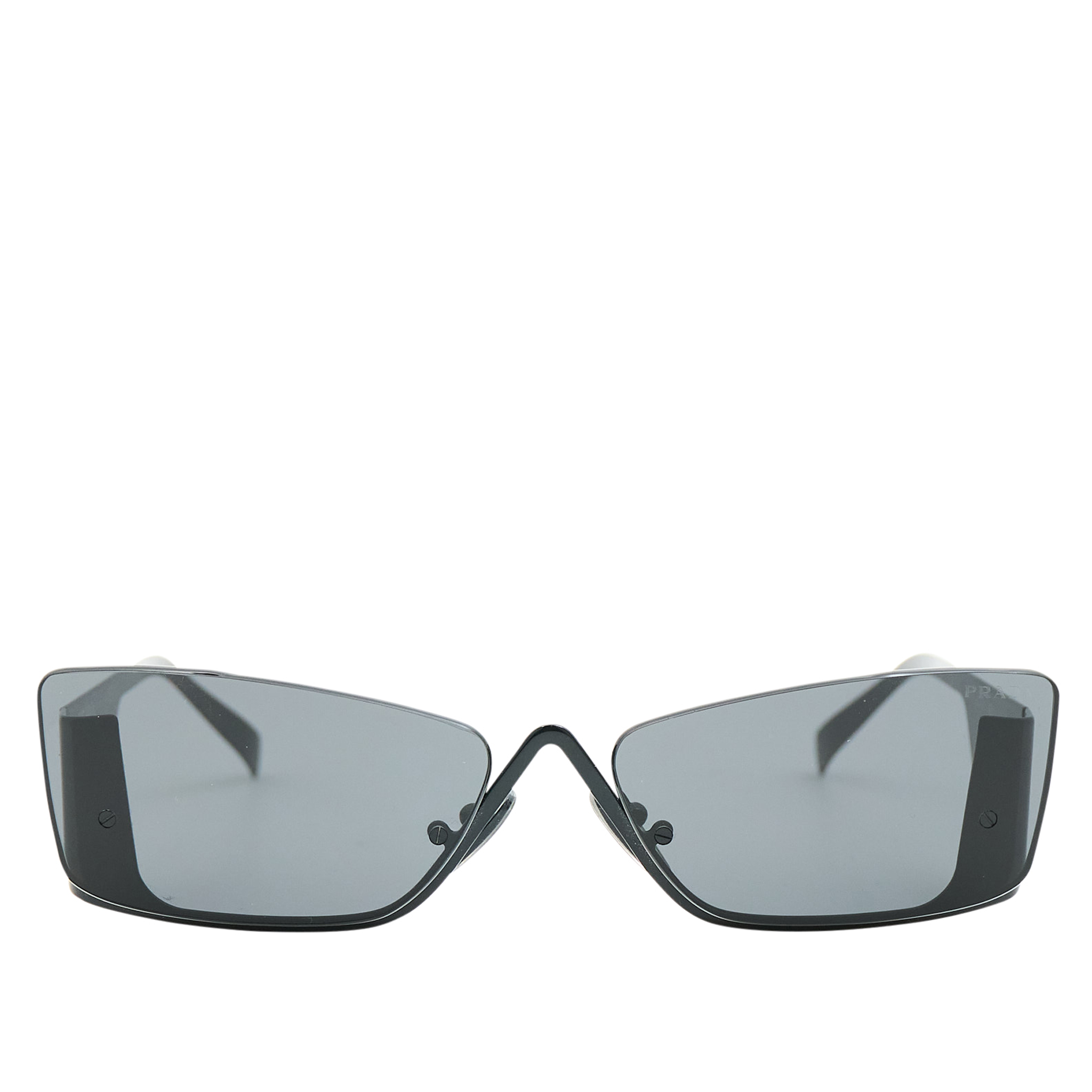 Prada SPR59Z Stainless Steel Sunglasses in Black
