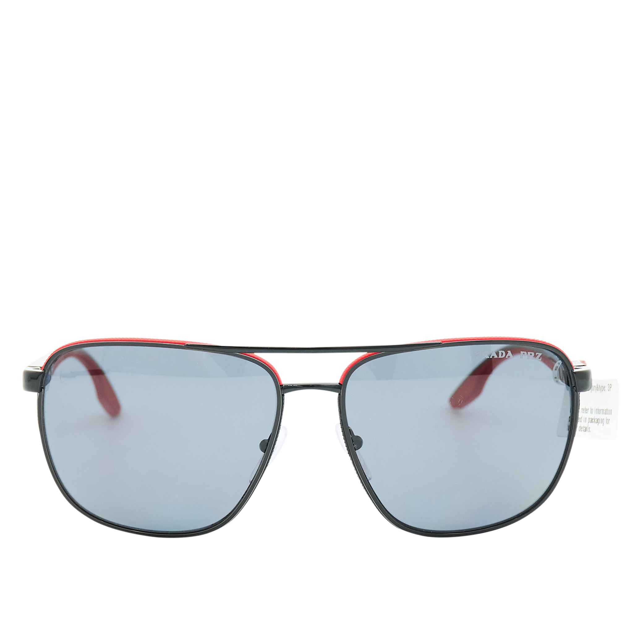 Prada SPS50Y Stainless Steel Sunglasses in Black