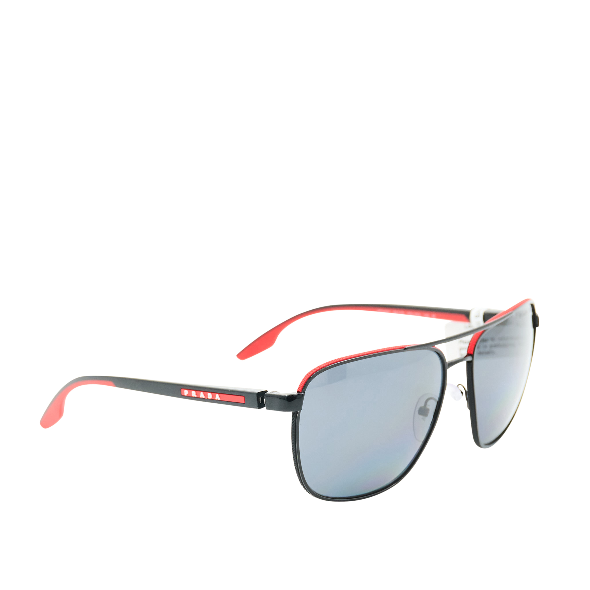 Prada SPS50Y Stainless Steel Sunglasses in Black