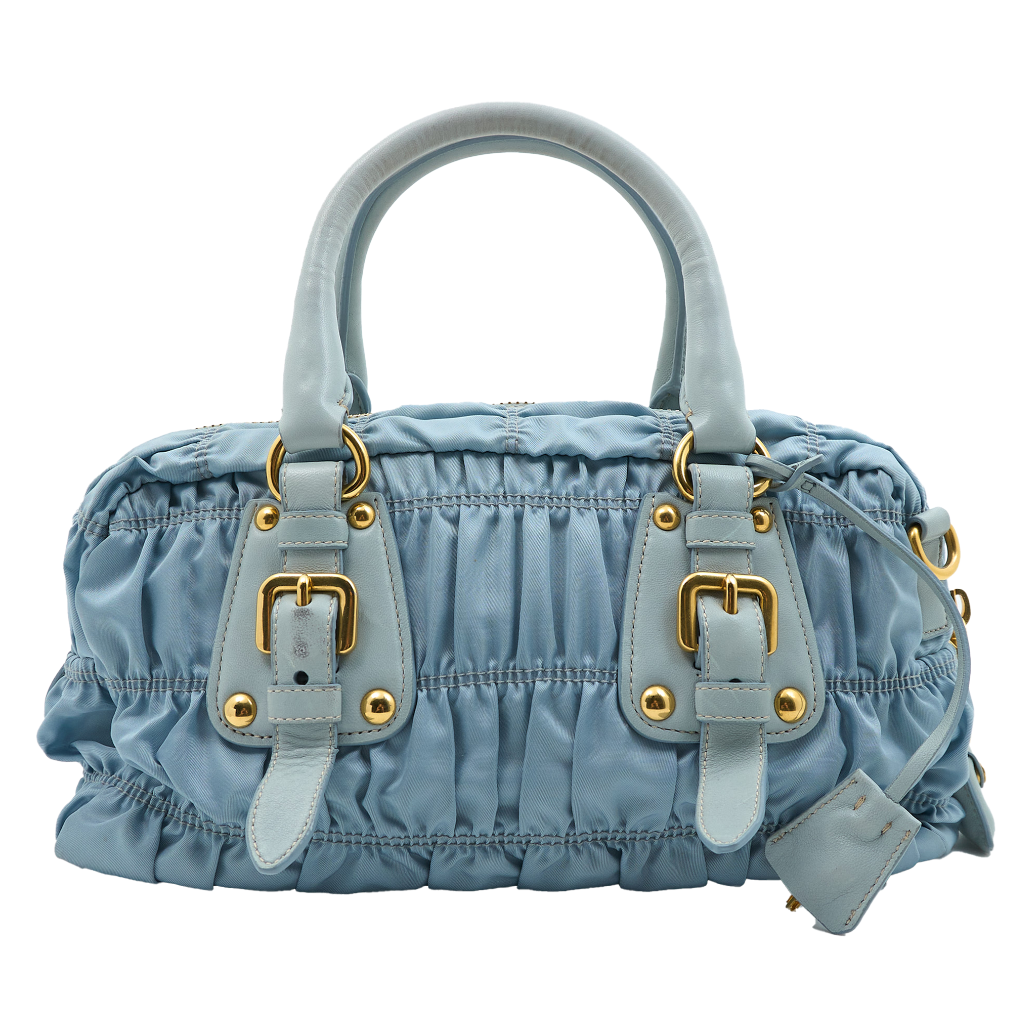 Prada Blue Nylon Tessuto Gaufre Bag