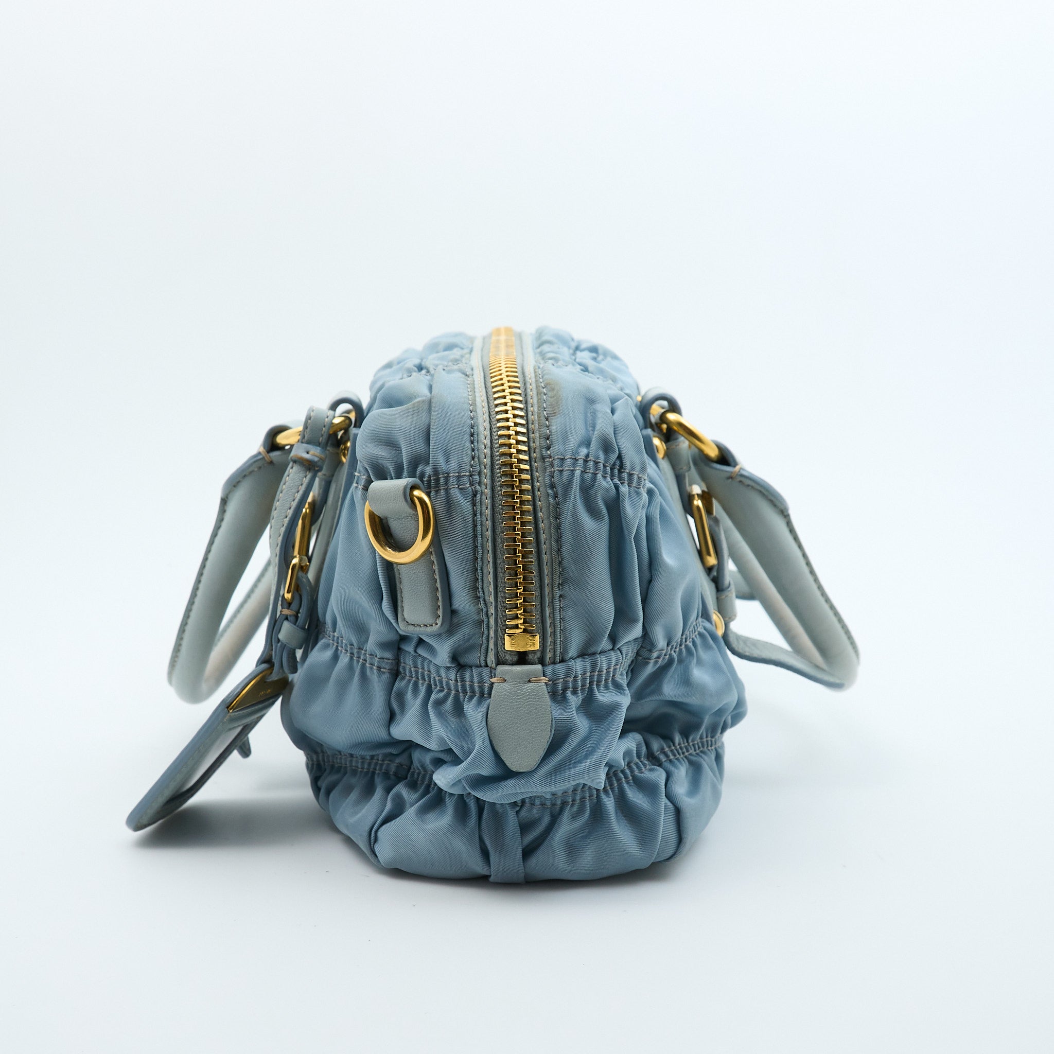 Prada Blue Nylon Tessuto Gaufre Bag