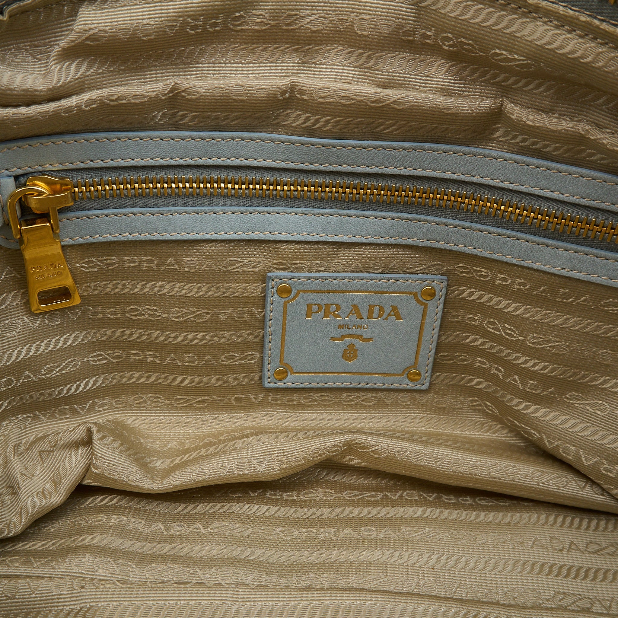 Prada Blue Nylon Tessuto Gaufre Bag