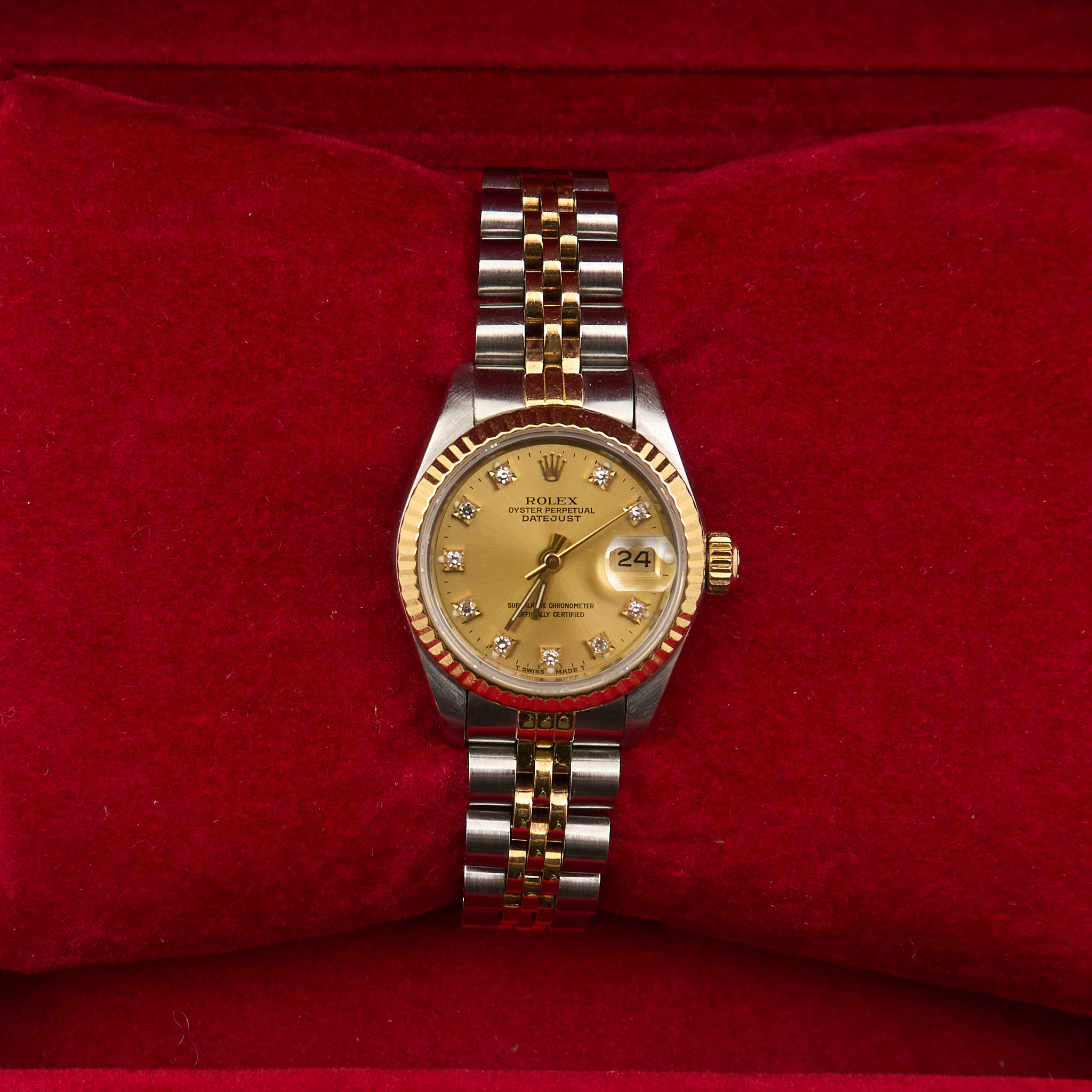 Rolex Datejust 26mm Champagne Diamond Dial