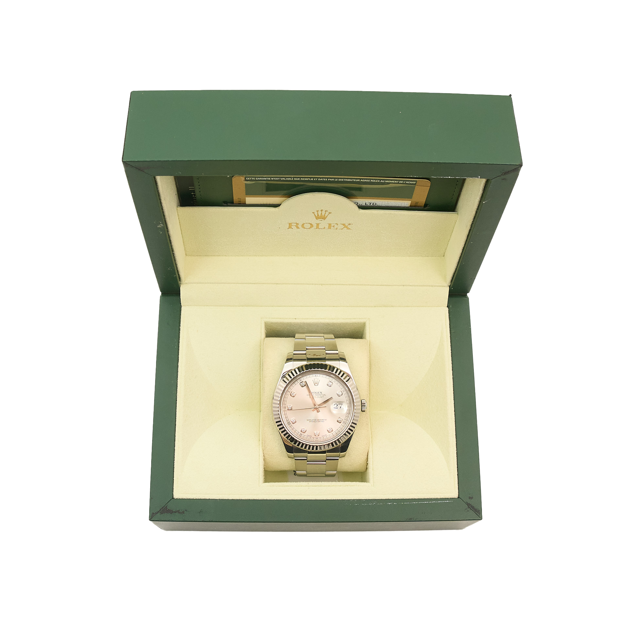 Rolex Datejust 41 Silver Diamond Dial 116334