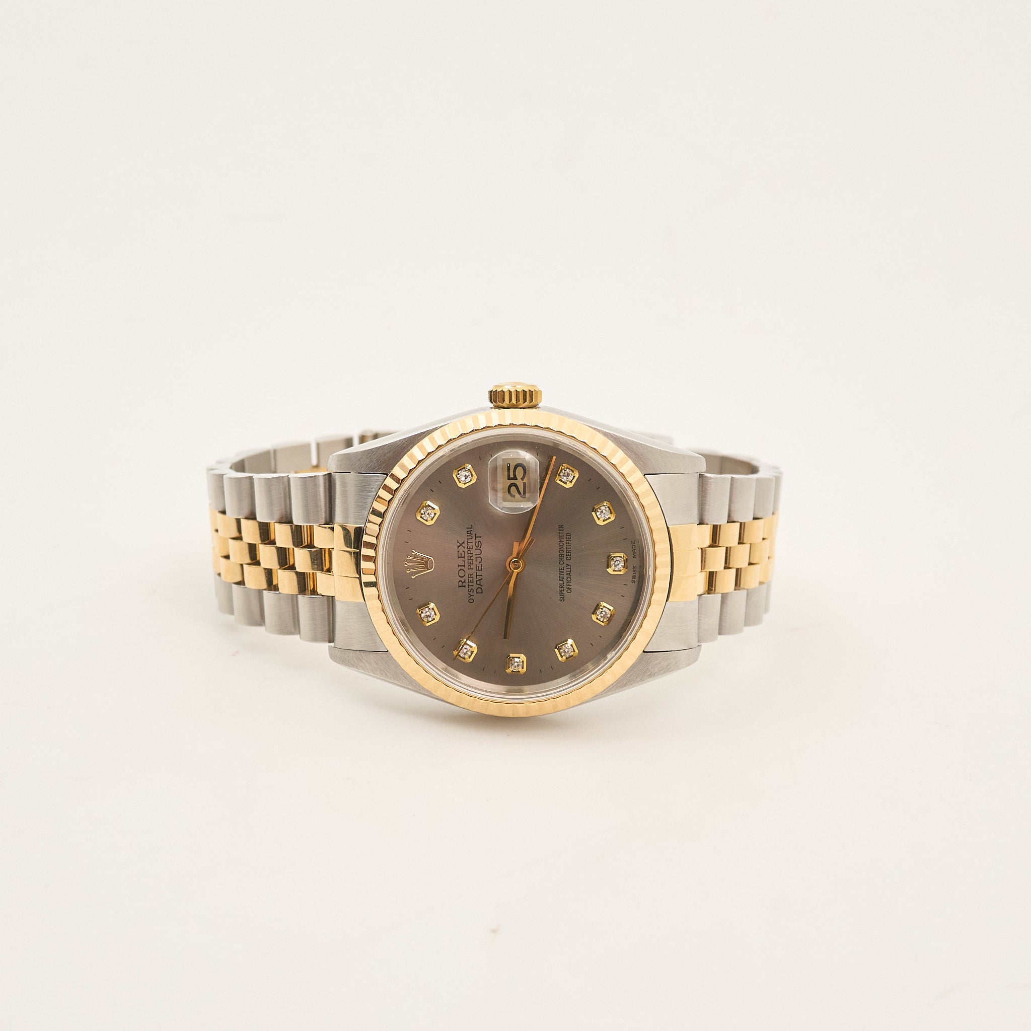 Rolex Datejust 36 Slate Grey Diamond Dial 16233