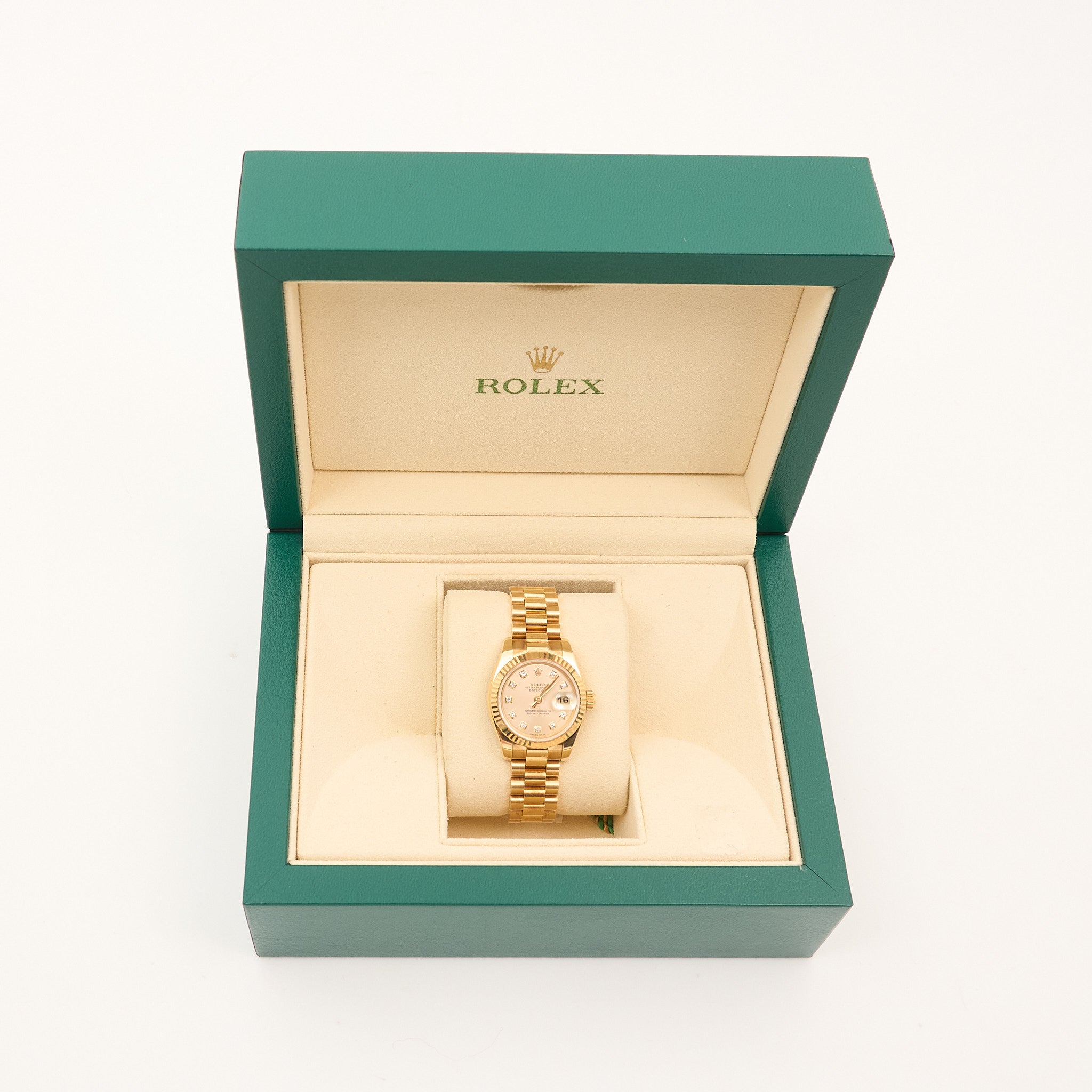 Rolex Lady-Datejust 26 Champagne Dial 18ct Yellow Gold 179178